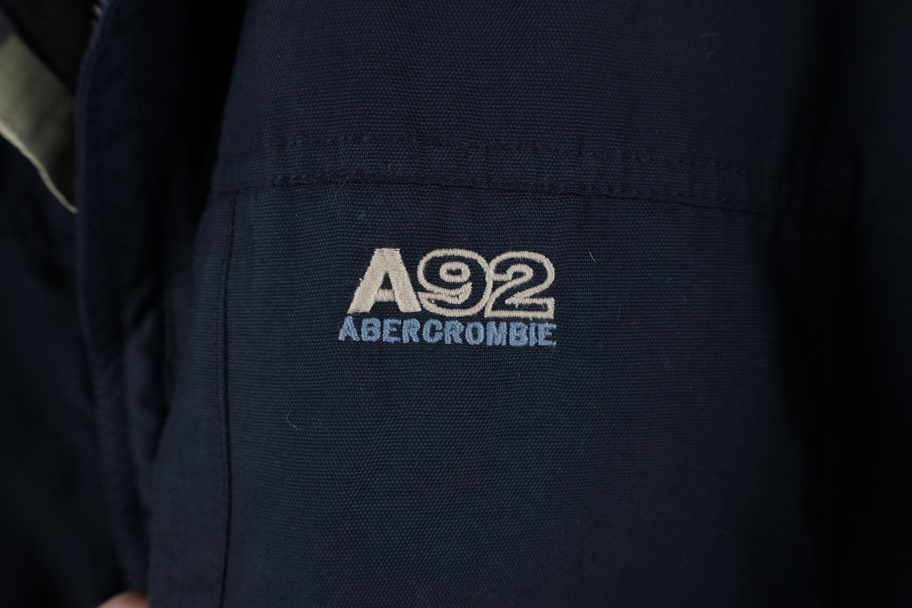 Abercrombie & Fitch × Vintage Vintage 90s Y2K Abercrombie & Fitch Fleece Lined Jacket Size US L / EU 52-54 / 3 - 4 Thumbnail