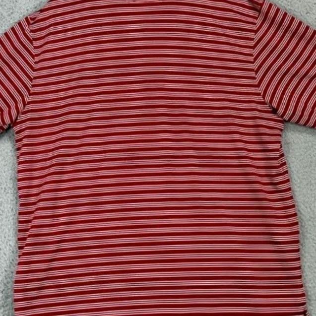 Under Armour Under Armour Polo Shirt Men's Large Red White Striped Rugby Golf Athletic Short Sleeve Collared Breathable Lightweight Polyester Elastane Size US L / EU 52-54 / 3 - 2 Thumbnail