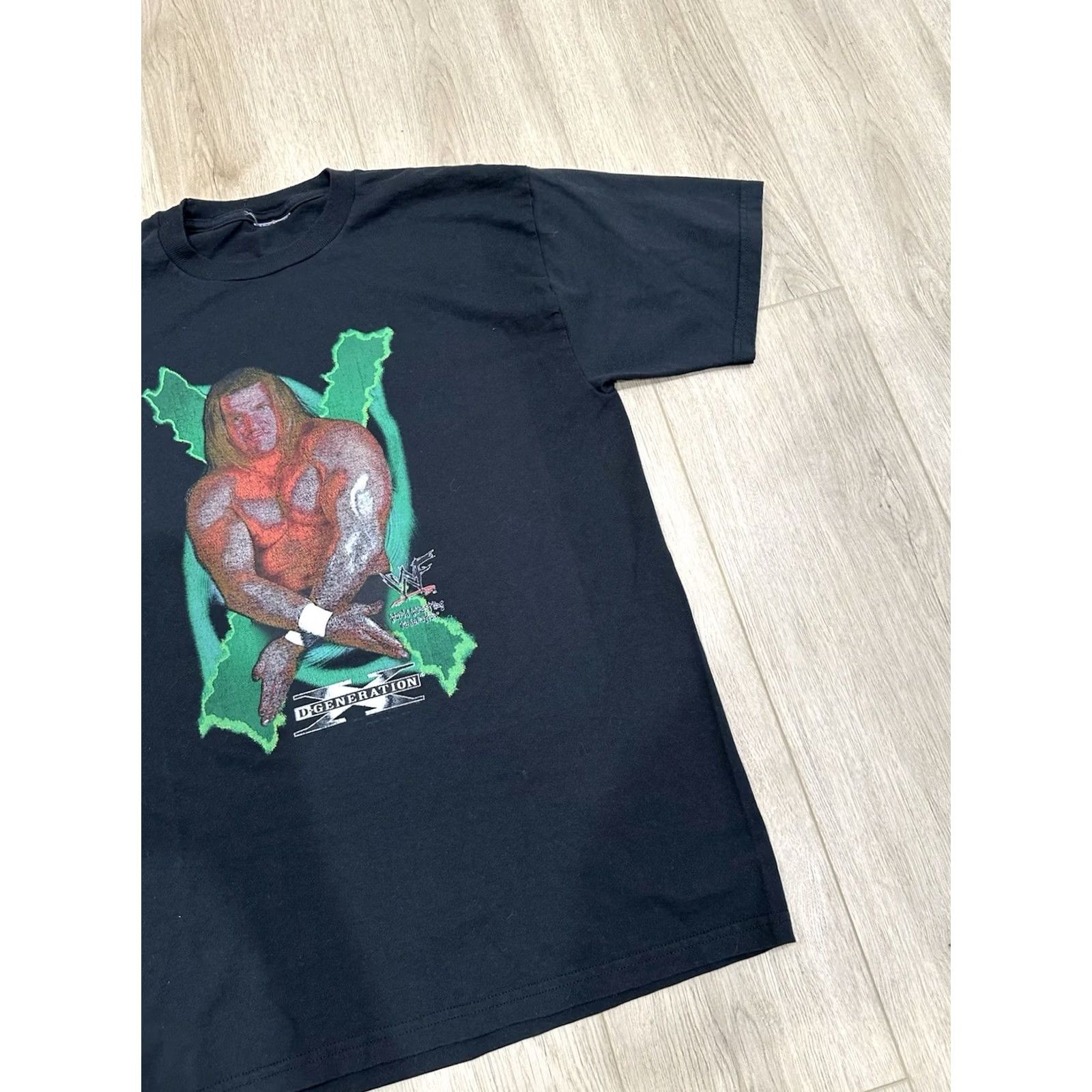 Vintage VINTAGE WWF Triple H T-Shirt Mens Wrestling Short Sleeve Black 100% Cotton L Logo Graphic Print Sports USA 00s WWF Wrestler Combo Tee Size US L / EU 52-54 / 3 - 2 Thumbnail