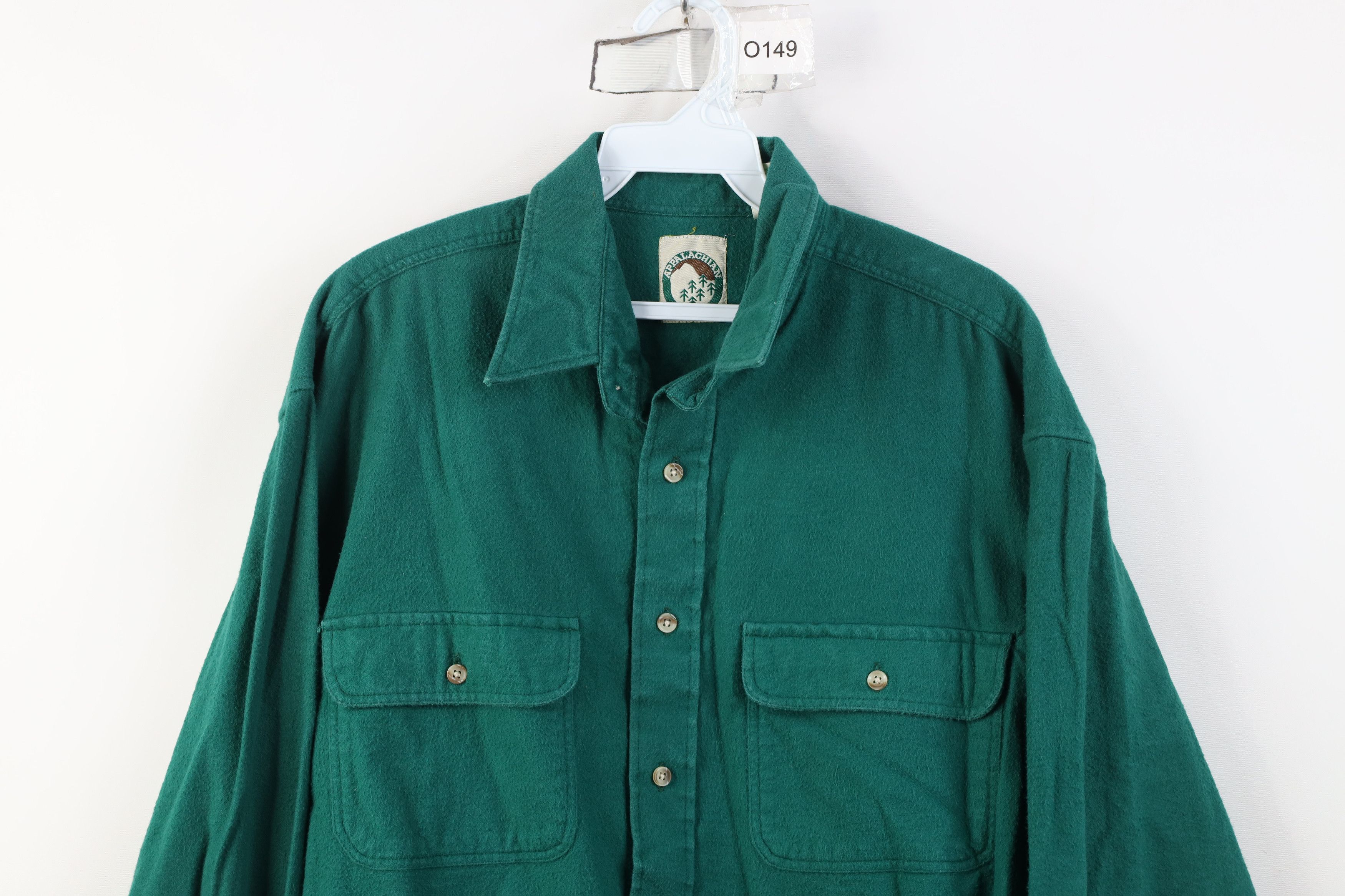 Vintage Vintage 70s Streetwear Cloth Collared Button Shirt Green Size US L / EU 52-54 / 3 - 2 Thumbnail
