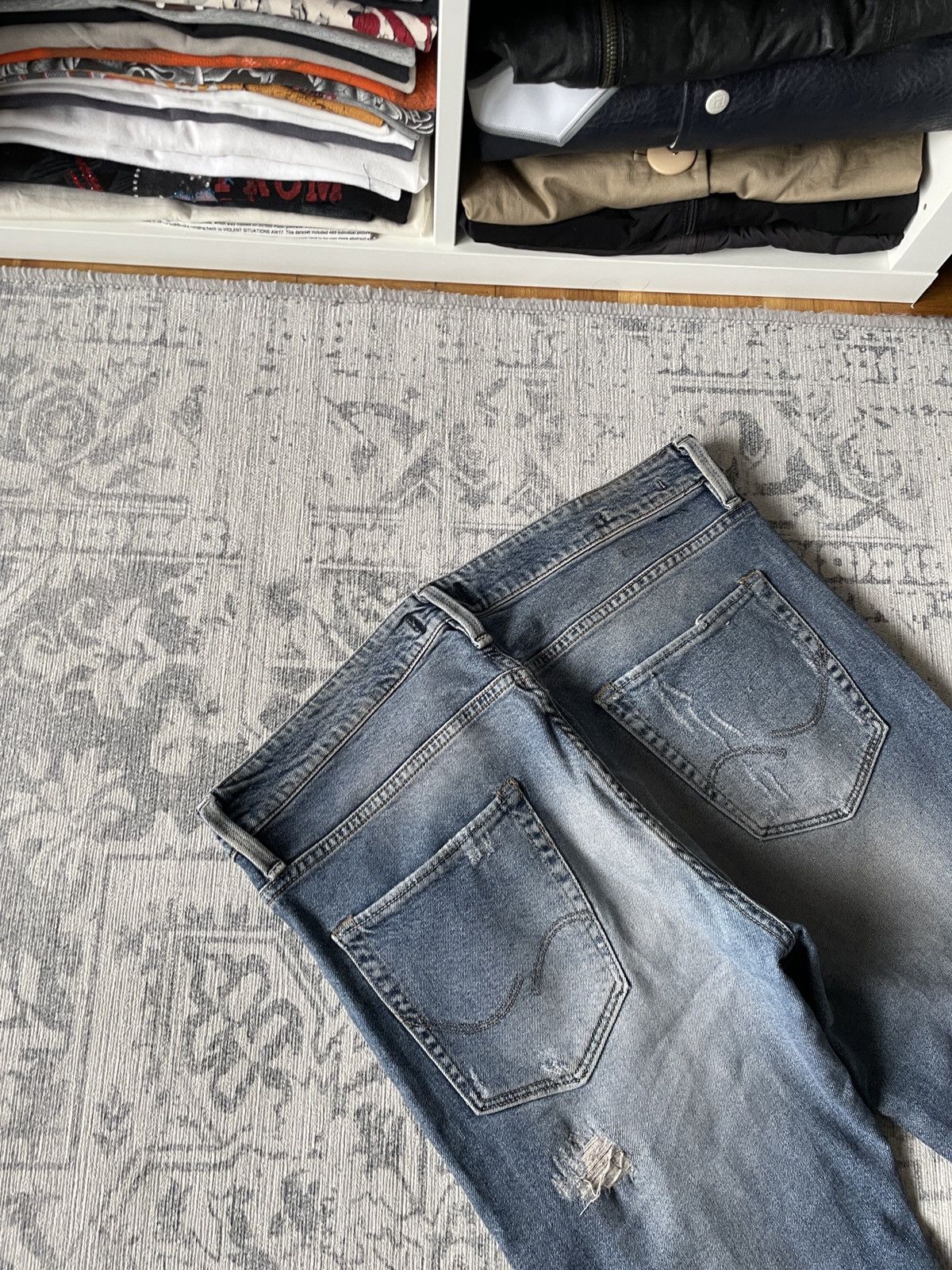 Japanese Brand Vintage Skinny Jeans Slim Fit Distressed Patchwork Japanese Size US 32 / EU 48 - 9 Thumbnail