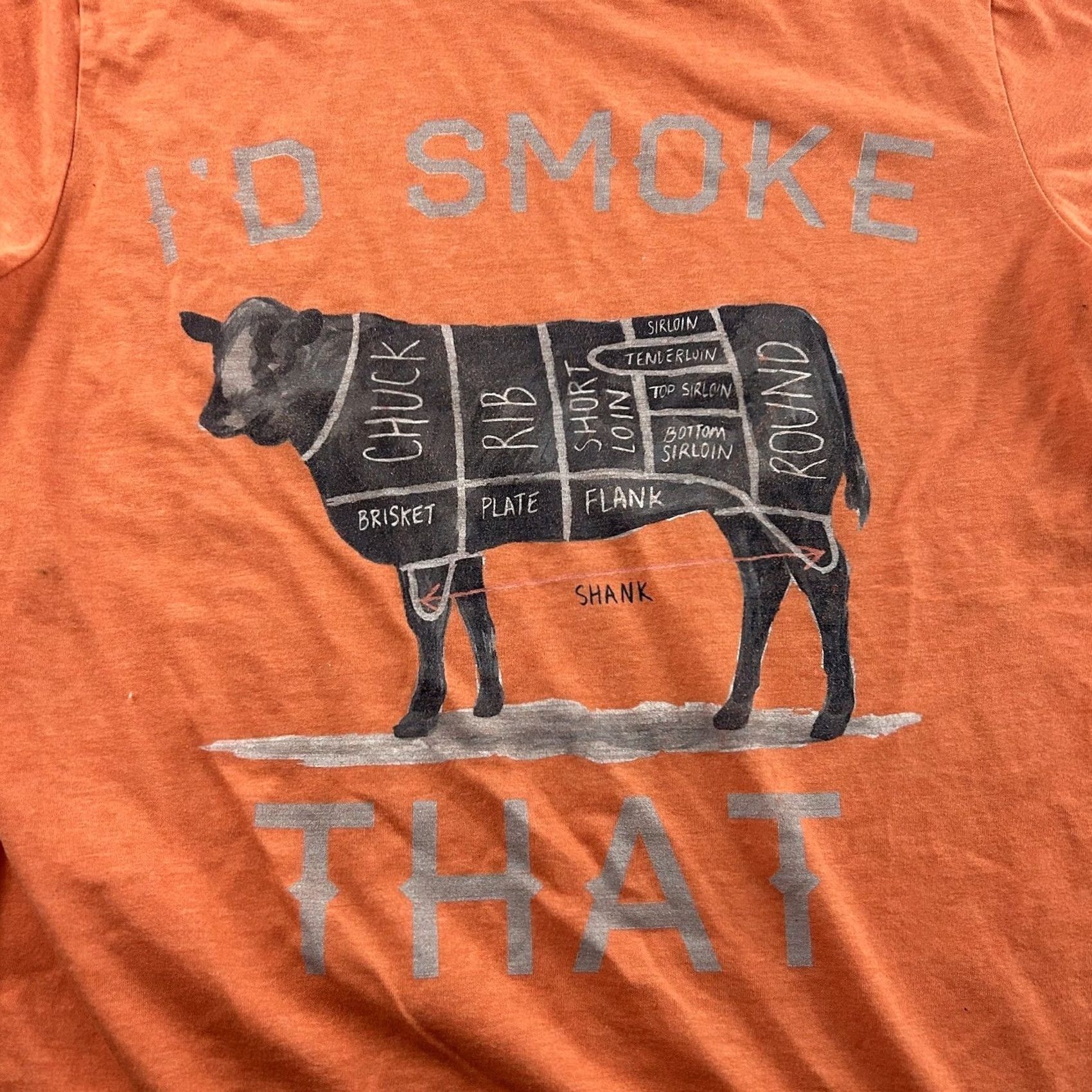 Vintage I'd Smoke That Short Sleeve Nike Shirt Men L Orange Traeger Size US L / EU 52-54 / 3 - 2 Thumbnail