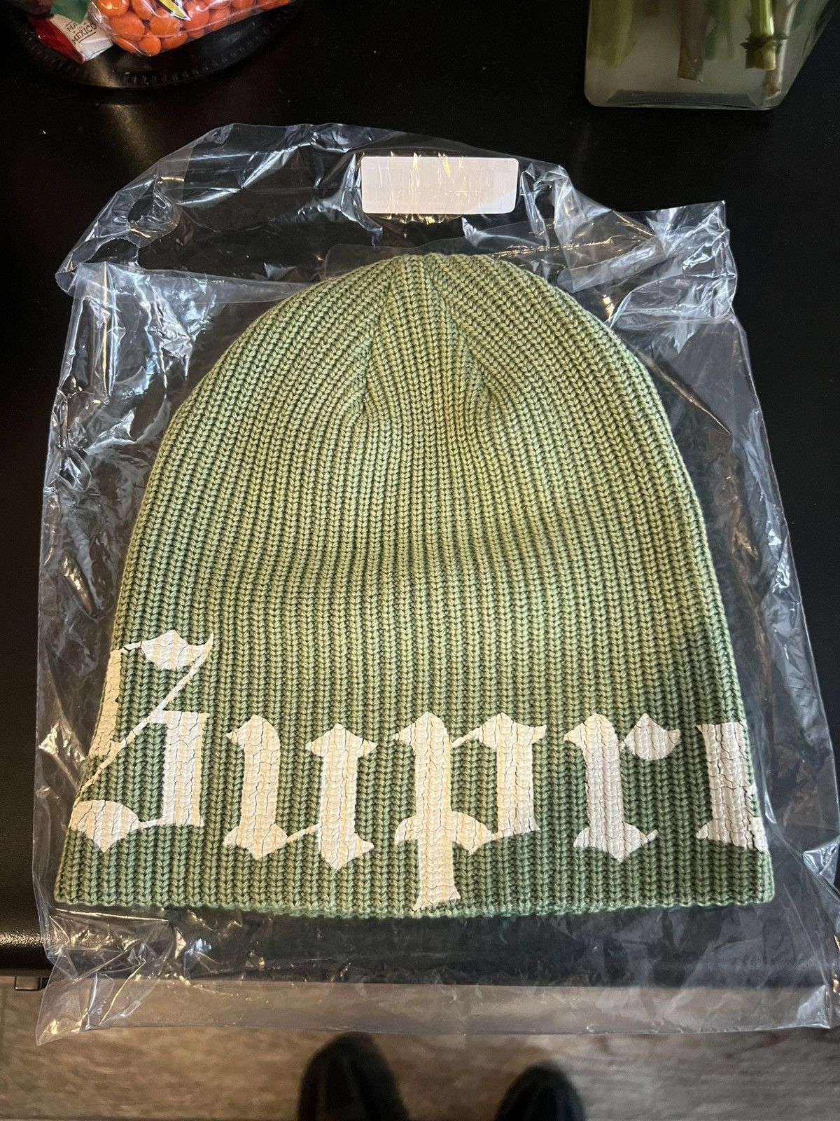 Supreme Supreme Old English Printed Beanie Green | Grailed