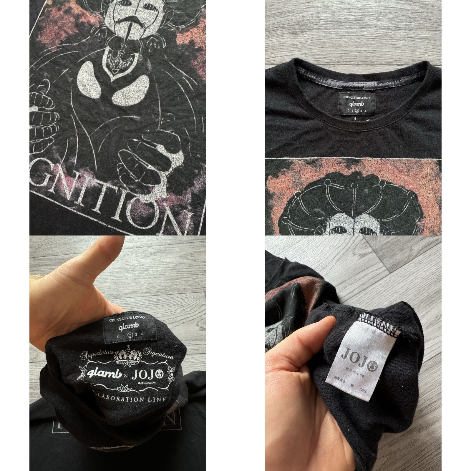 Vintage Glamb JoJo’s Bizarre REIGNITION T-shirt Black M Men Short Sleeve 2 Medium REIGNITION Mens T-Shirt Size US M / EU 48-50 / 2 - 8 Thumbnail