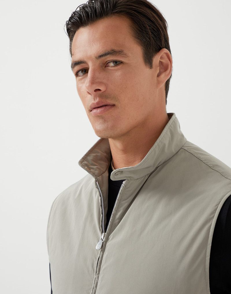Brunello Cucinelli o1la1rc1a0326 Water-Resistant Microfiber Vest in Grey Size US XL / EU 56 / 4 - 3 Thumbnail