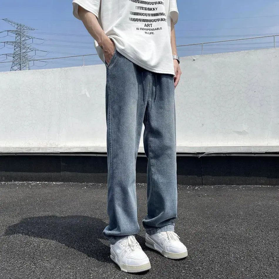 Japanese Brand Retro loose wide leg straight leg jeans Size US 32 / EU 48 - 2 Thumbnail