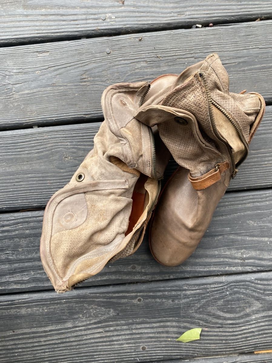 A.S.98 INSANE DISTRESSED ZIP/SNAP/STRAP BOHO 42 size AS98 BOOTS Size US 9 / EU 42 - 10 Thumbnail