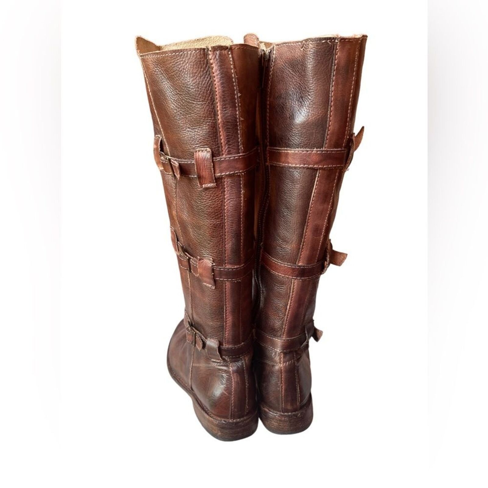 Bed Stu Bed Stu Sz 7.5 Brown Leather Buckled Cobblestone Boots Size US 7.5 / IT 37.5 - 5 Thumbnail