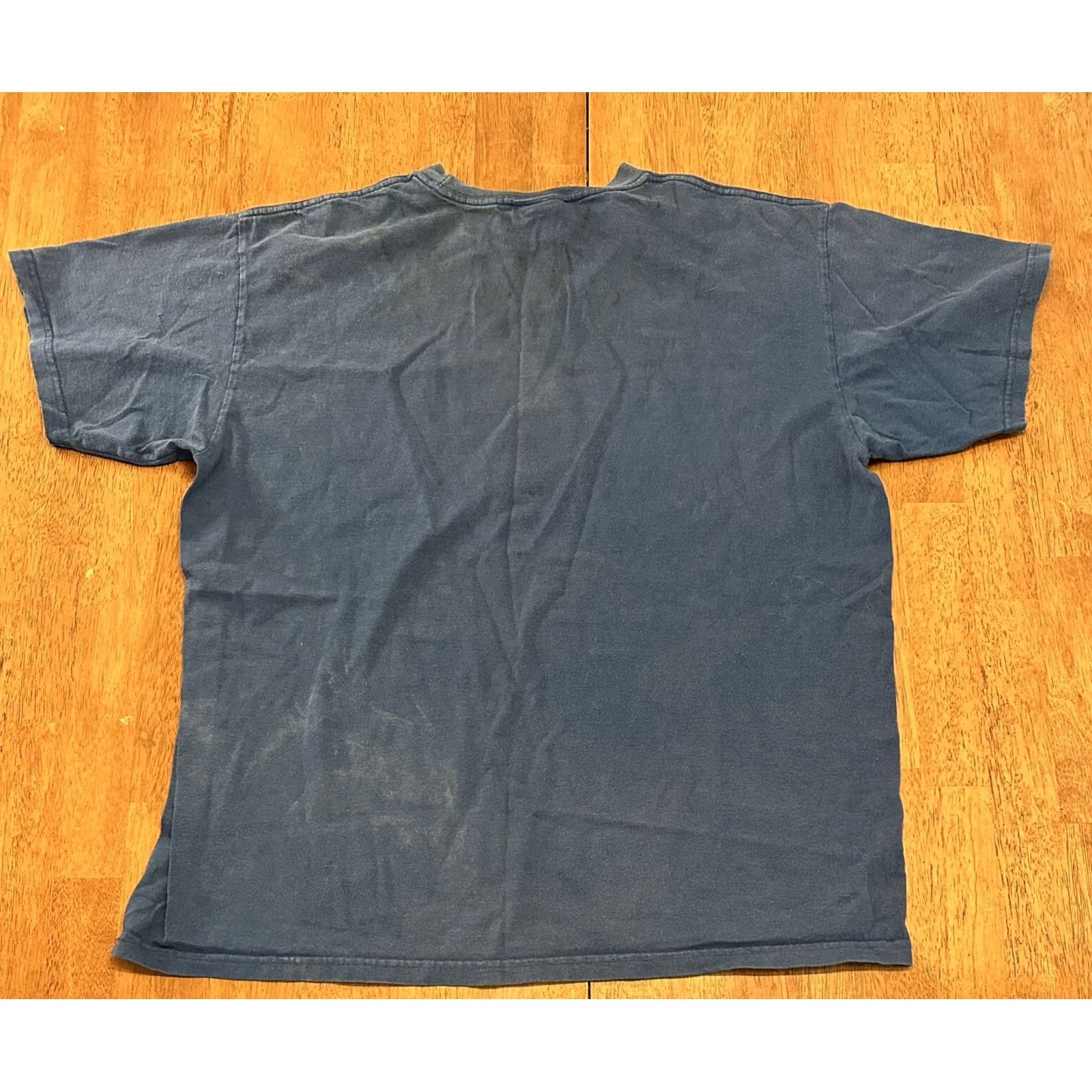 Disney VINTAGE Walt Disney Mickey Mouse An American Classic T Shirt Large Blue Mens Size US L / EU 52-54 / 3 - 6 Thumbnail