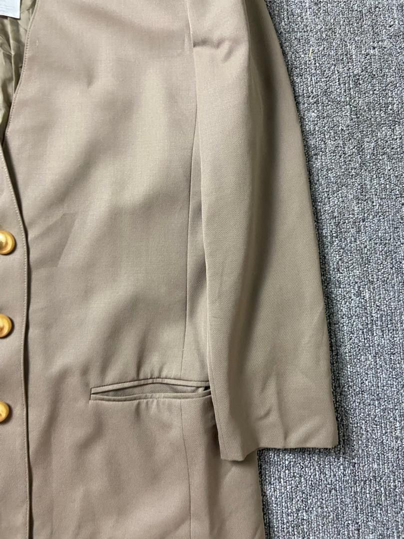 Japanese Brand Vintage GENY Collarless Blazer with Buttons (202) Size XS / US 0-2 / IT 36-38 - 8 Thumbnail