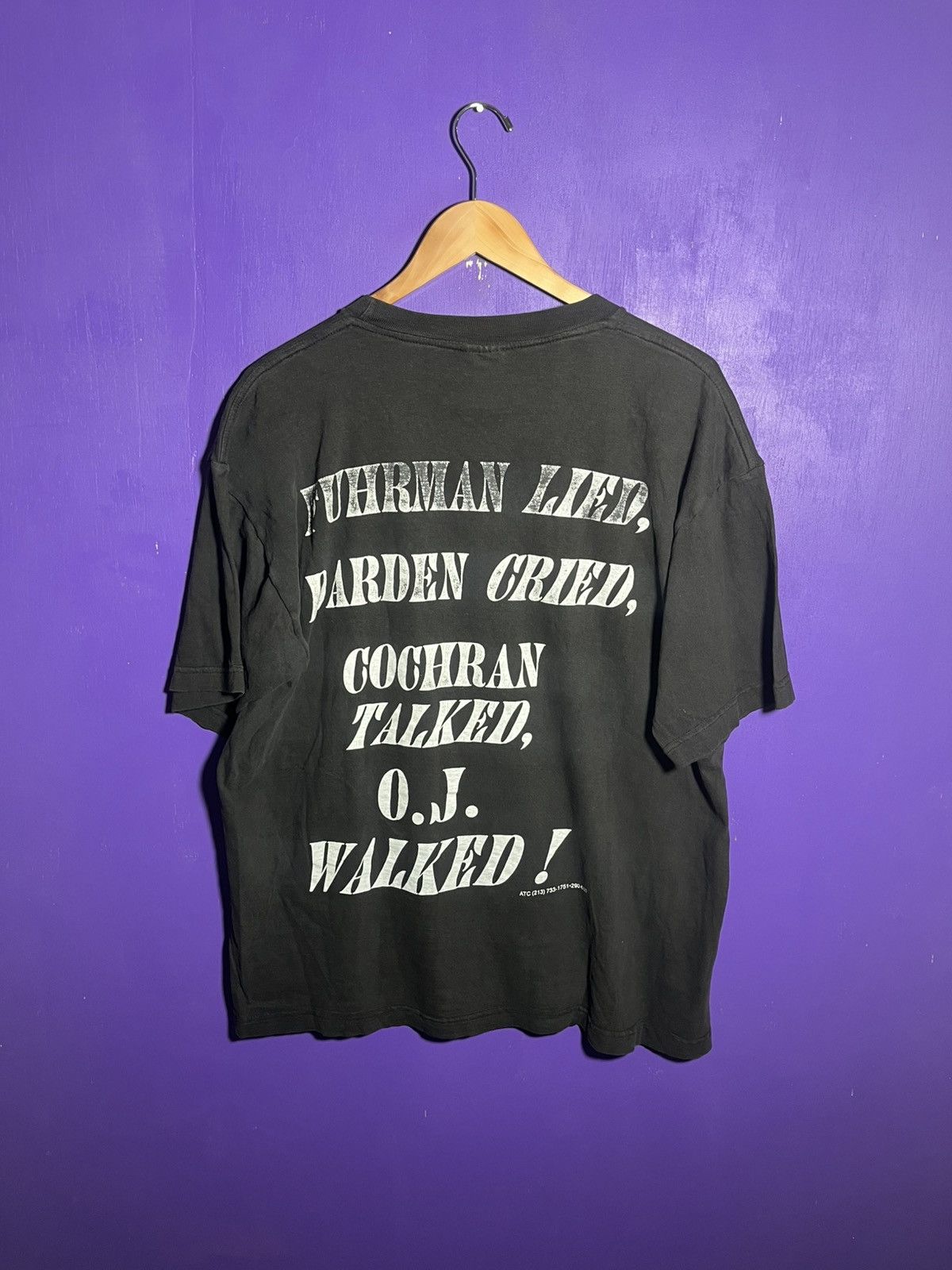 Vintage Vintage 90s OJ Simpson court members OJ walked t-shirt Size US XL / EU 56 / 4 - 2 Thumbnail