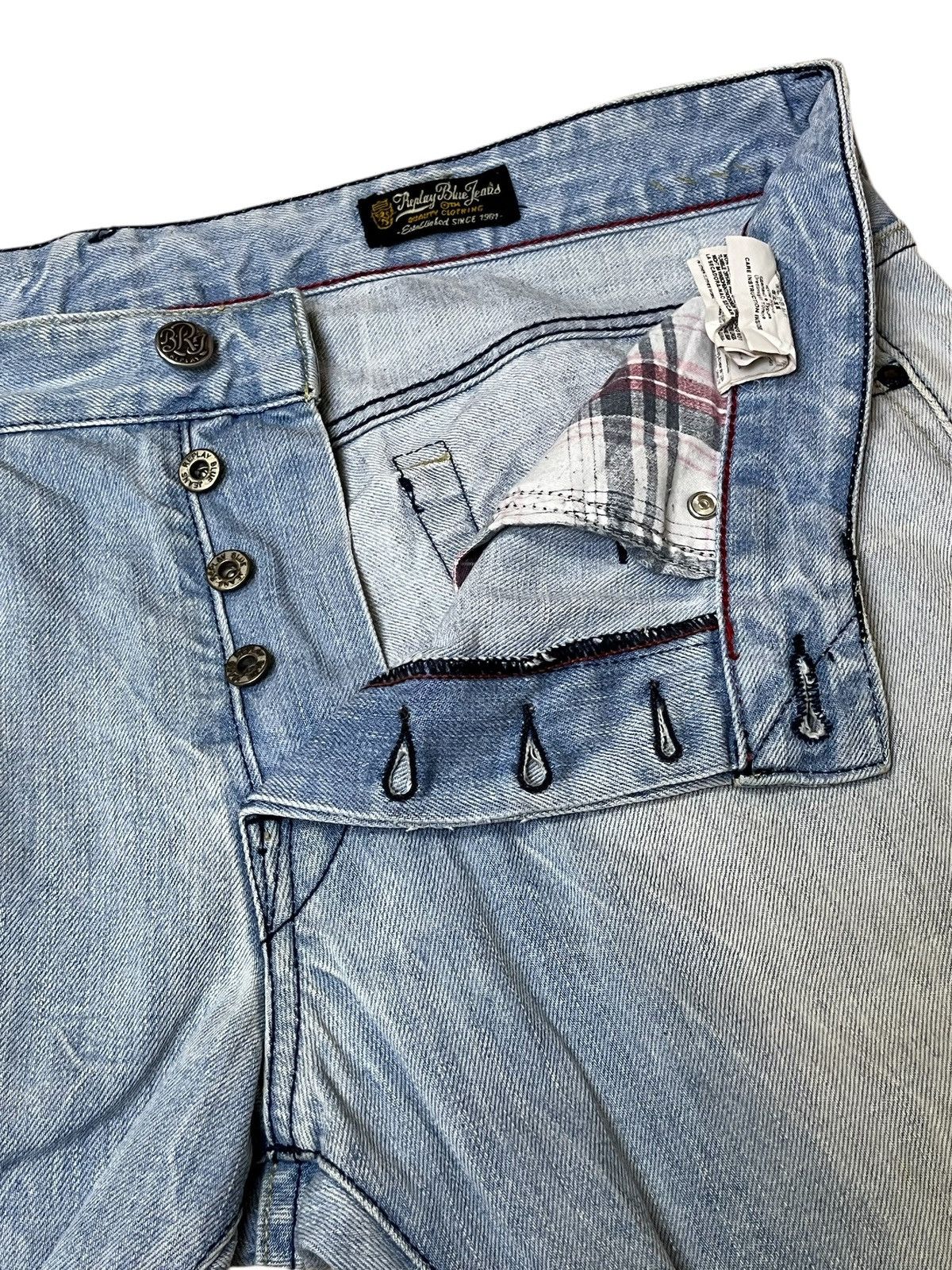 Replay SICK🔥REPLAY ASOLO ITALY STRAIGHT CUT BLUE JEANS Size US 35 - 10 Thumbnail