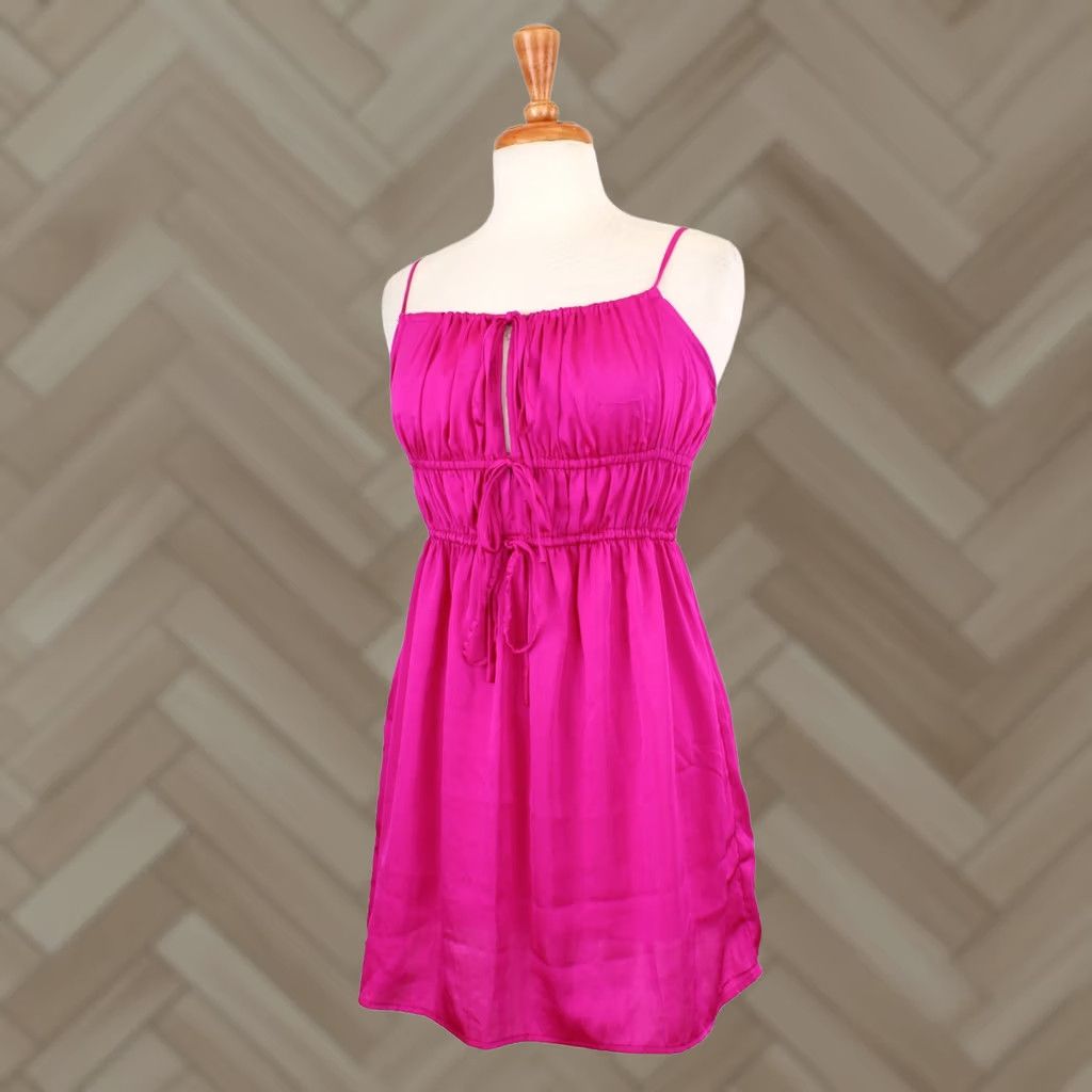 Free People Free People Mini Dress OB1413126, Sheer Meant to Be Mini Slip Dress, Satin, A-Line, Sleeveless, Spaghetti Straps, Orchid, Short, Regular, Women, M Size M / US 6-8 / IT 42-44 - 1 Thumbnail