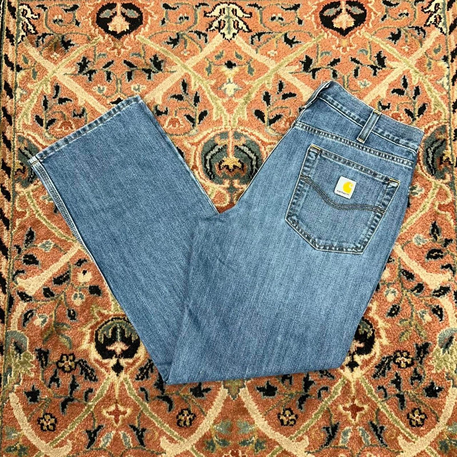 Carhartt Y2K Carhartt Workwear Medium Wash Straight Leg Jeans 34x30 Size US 34 / EU 50 - 1 Thumbnail