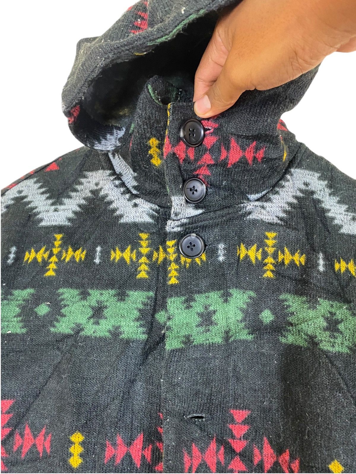 Other Japanese Brand Geometric Navajo Fleece Hoodie Size US L / EU 52-54 / 3 - 5 Thumbnail