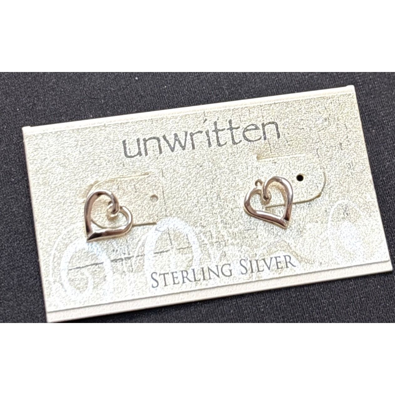 Other Sterling Silver Open Heart Stud Earrings By Unwritten Size ONE SIZE - 1 Thumbnail