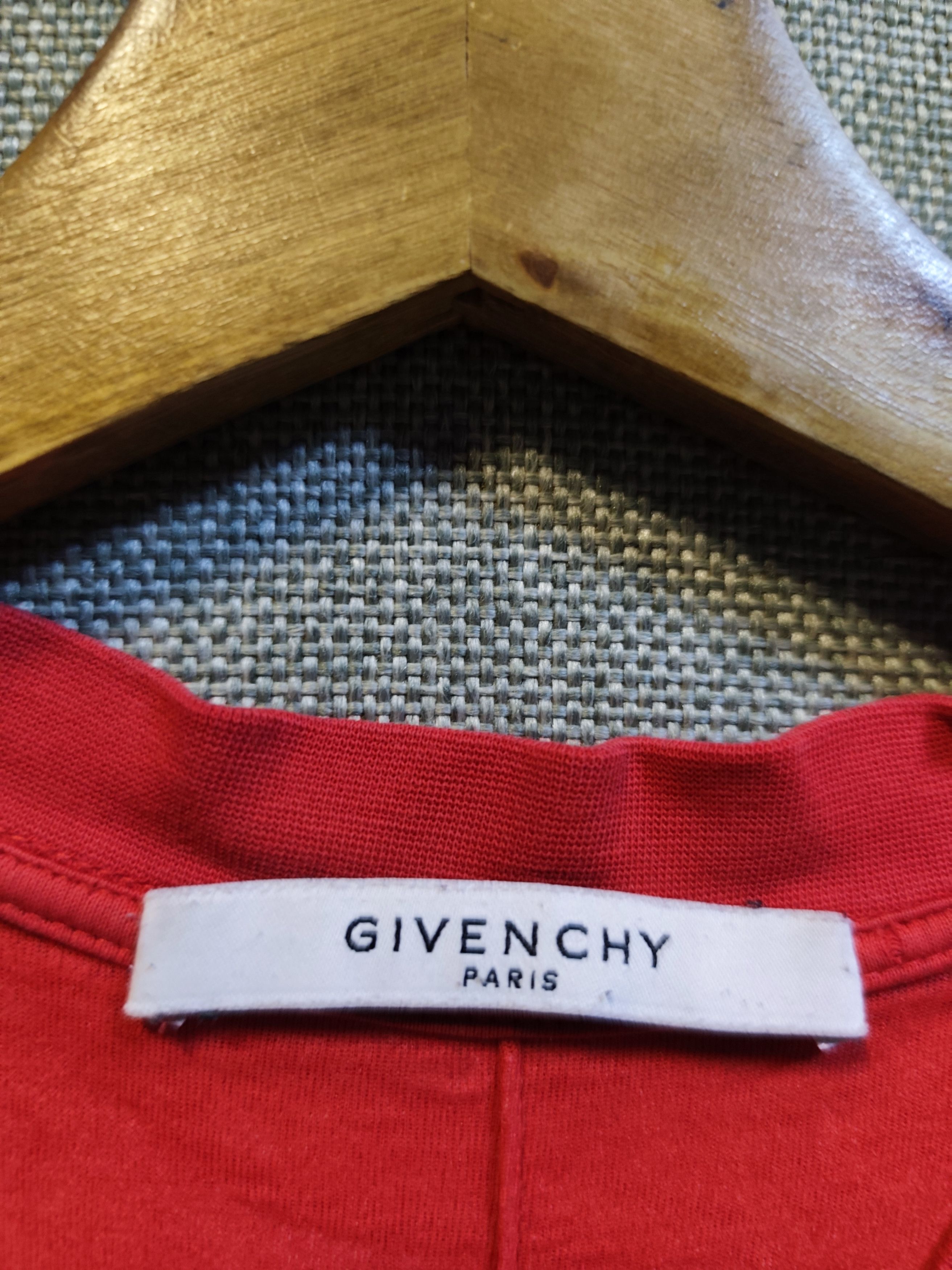 Givenchy Givenchy Rottweiler Red Distressed Tee Size US M / EU 48-50 / 2 - 6 Thumbnail