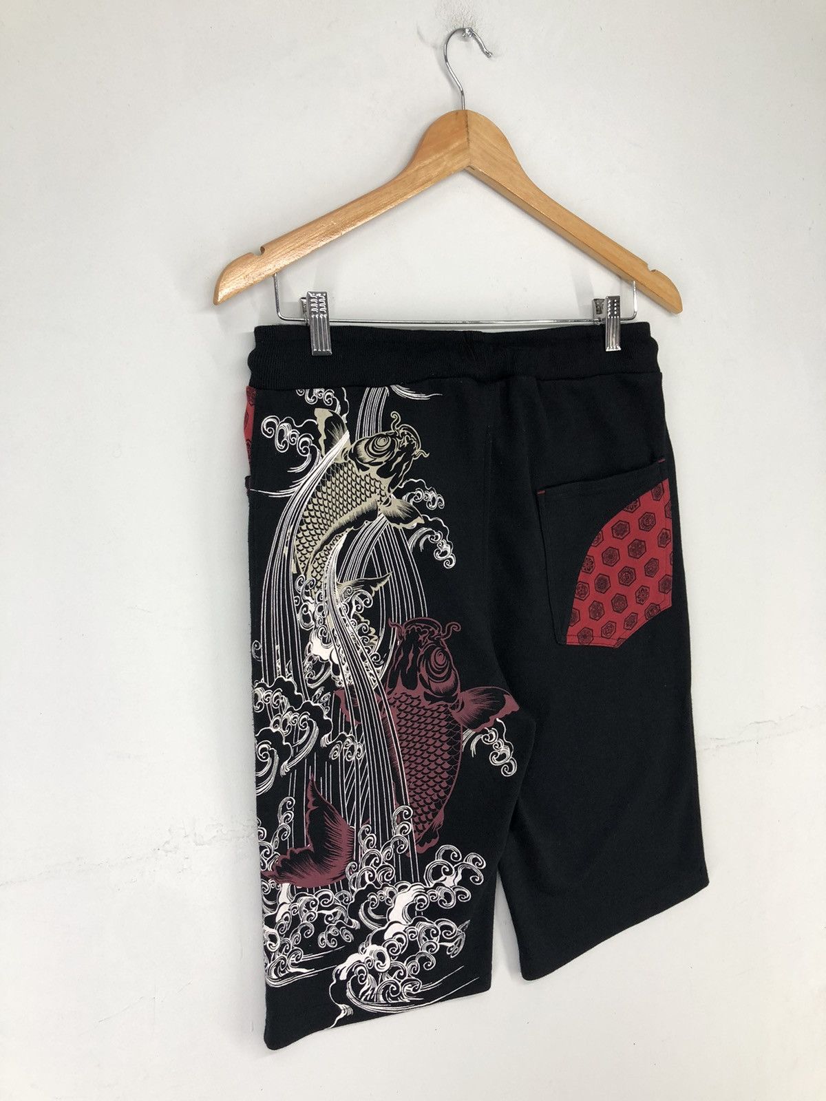 Harajuku Style Bullet Noise KOI Overprinted Short Pants