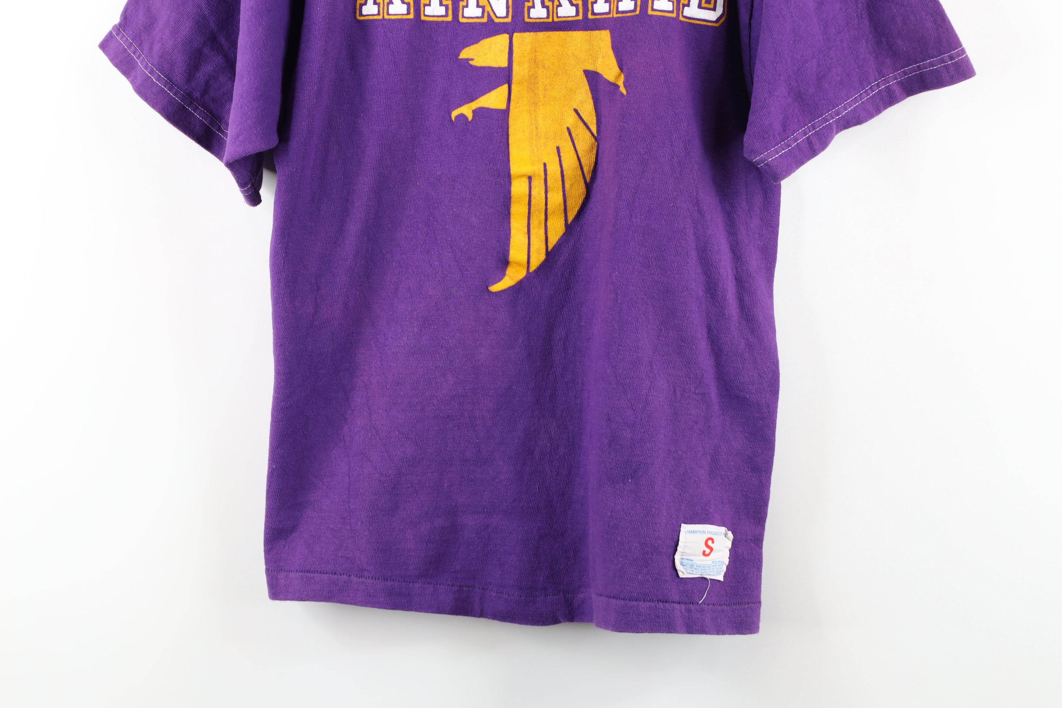 Vintage 70s Champion Football Jersey T-Shirt Purple USA