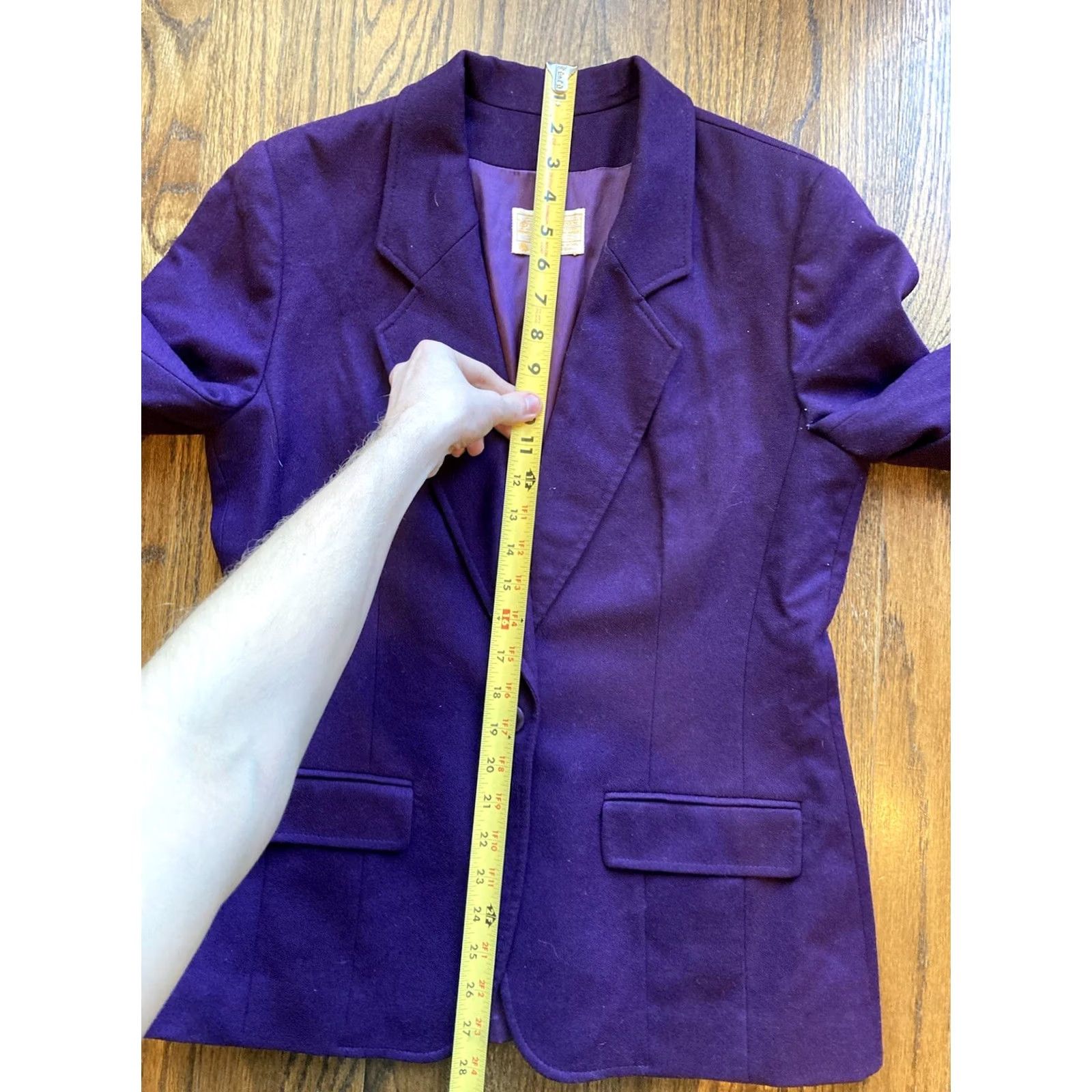 Pendleton VINTAGE Pendleton Blazer Womens Size 10 Purple Wool Lined 2-Button Notch Jacket USA Made Size L / US 10 / IT 46 - 7 Thumbnail