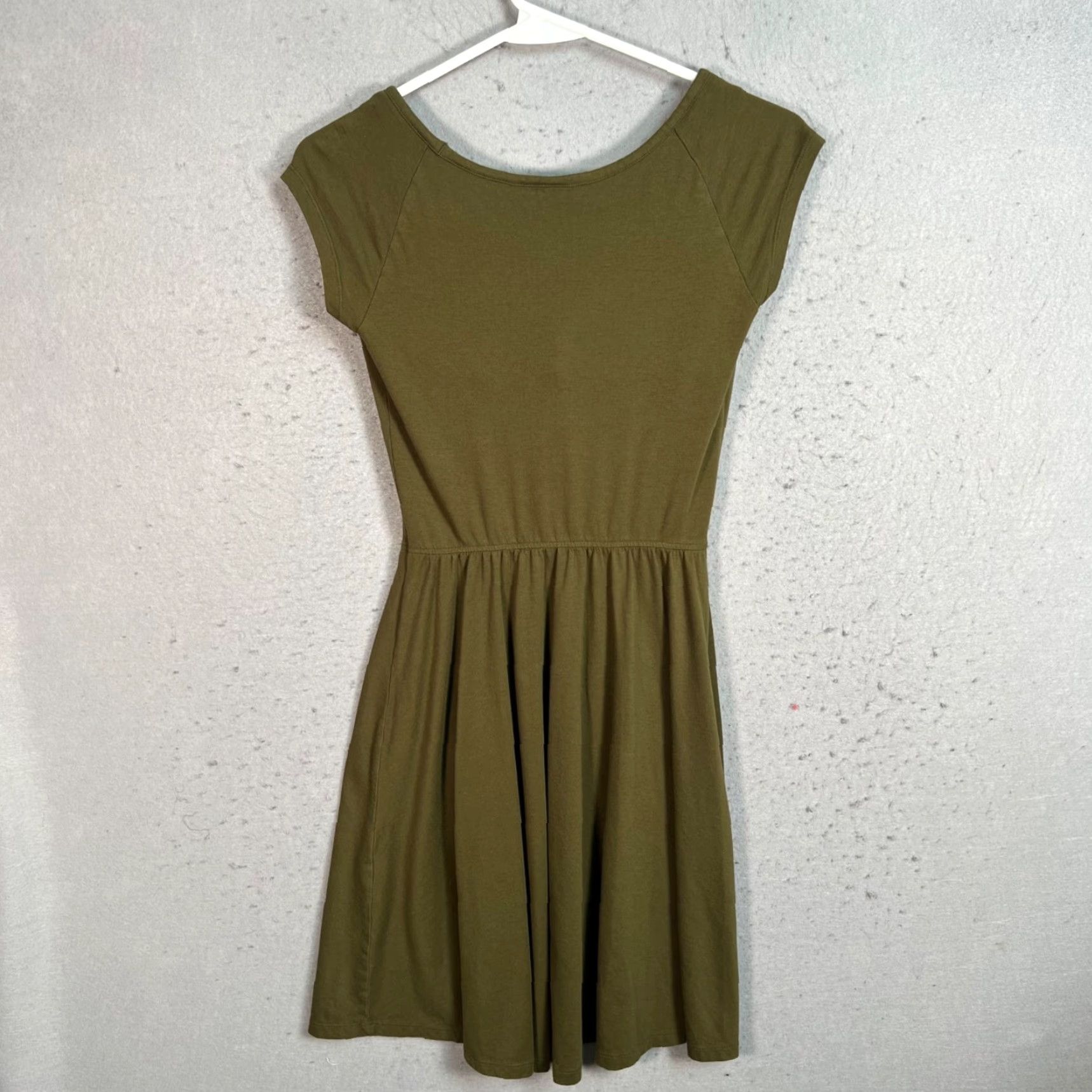 Uniqlo VINTAGE Uniqlo Women's Dress Adult XS Sleeveless A-Line Casual Cotton Modal Green 2000s Size XS / US 0-2 / IT 36-38 - 2 Thumbnail