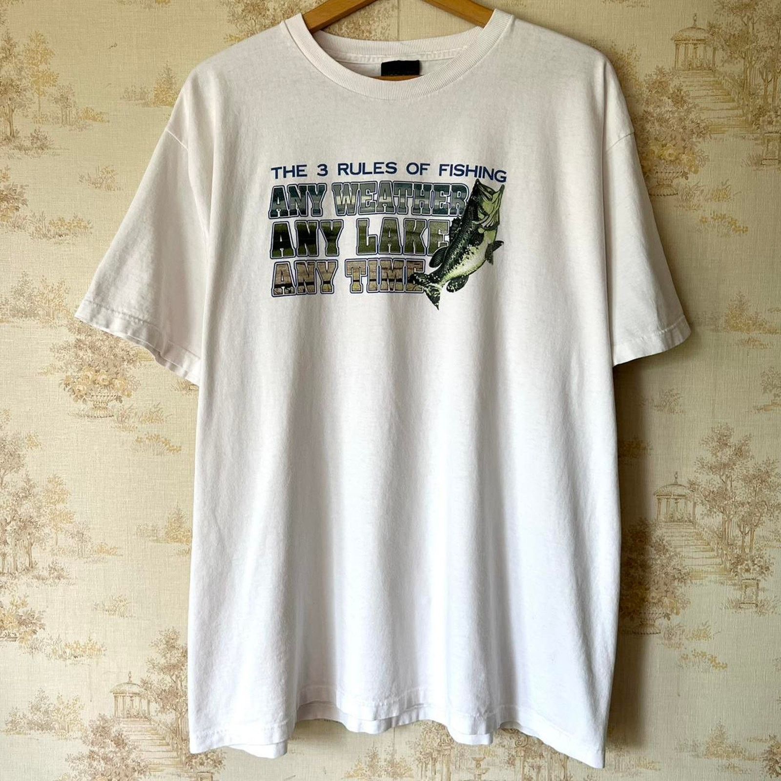 Woolrich Woolen Mills 90s Woolrich T-Shirt | 3 Rules of Fishing | USA Made | XL Size US XL / EU 56 / 4 - 2 Thumbnail