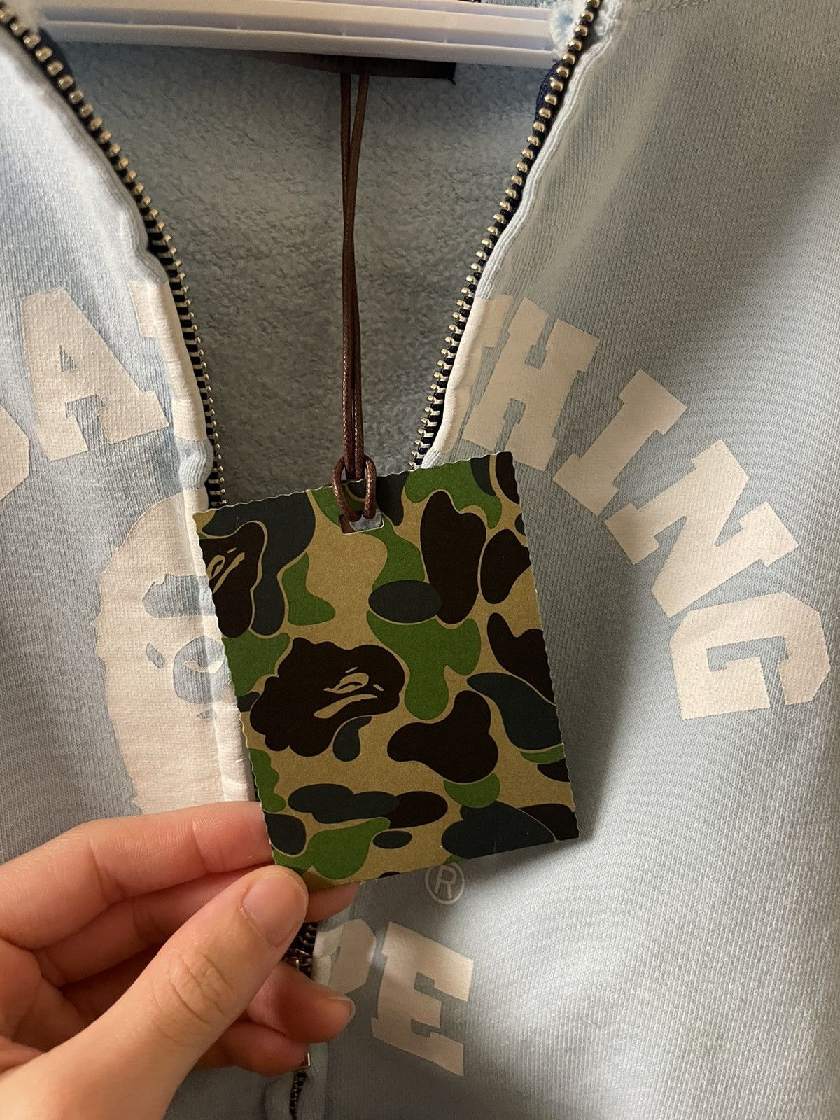 Bape Bathing ape college logo gradient blue Size US M / EU 48-50 / 2 - 4 Thumbnail