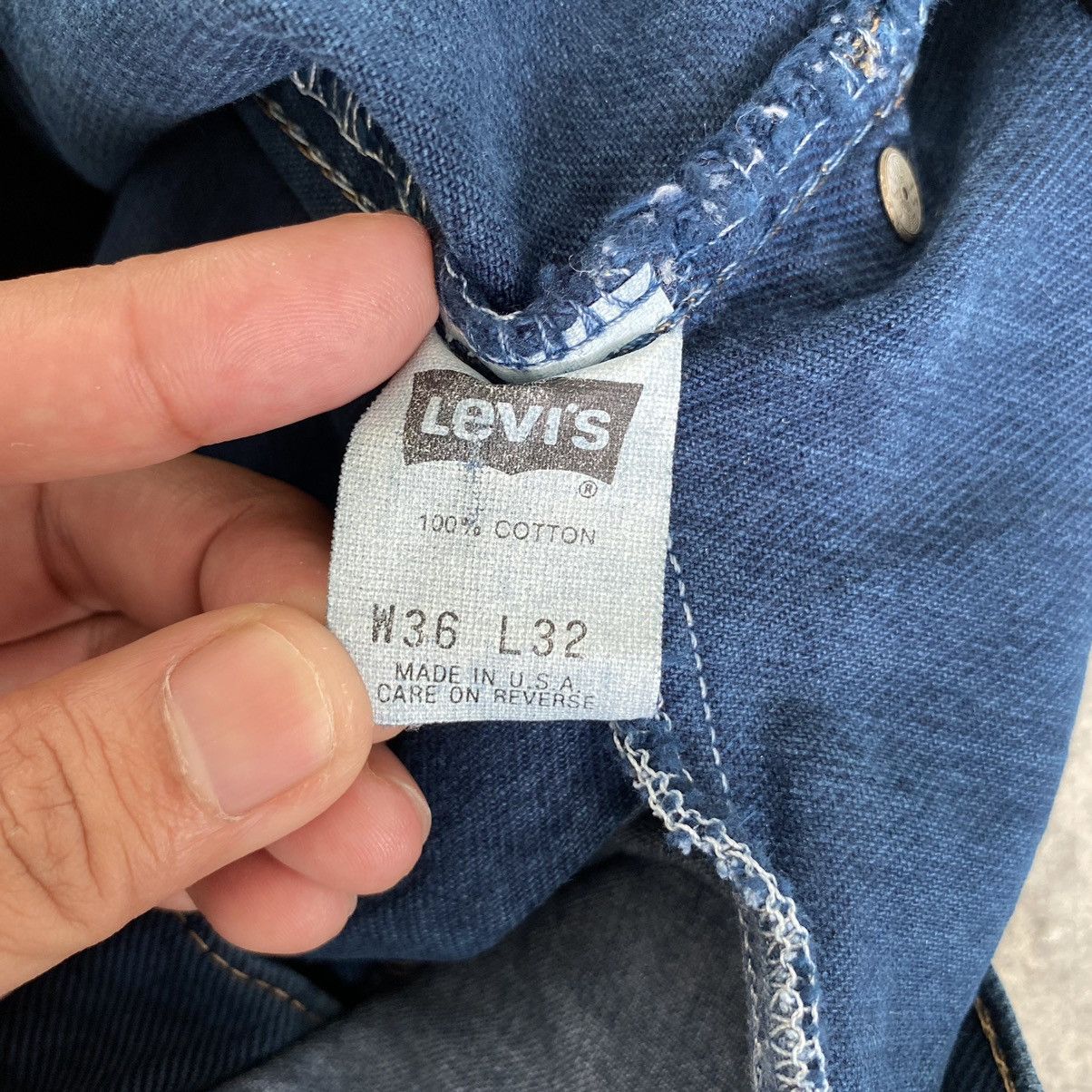 Levi's VTG 1992 Levi’s Silvertab Faded Midnight Blue Baggy Denim Size US 35 - 24 Thumbnail