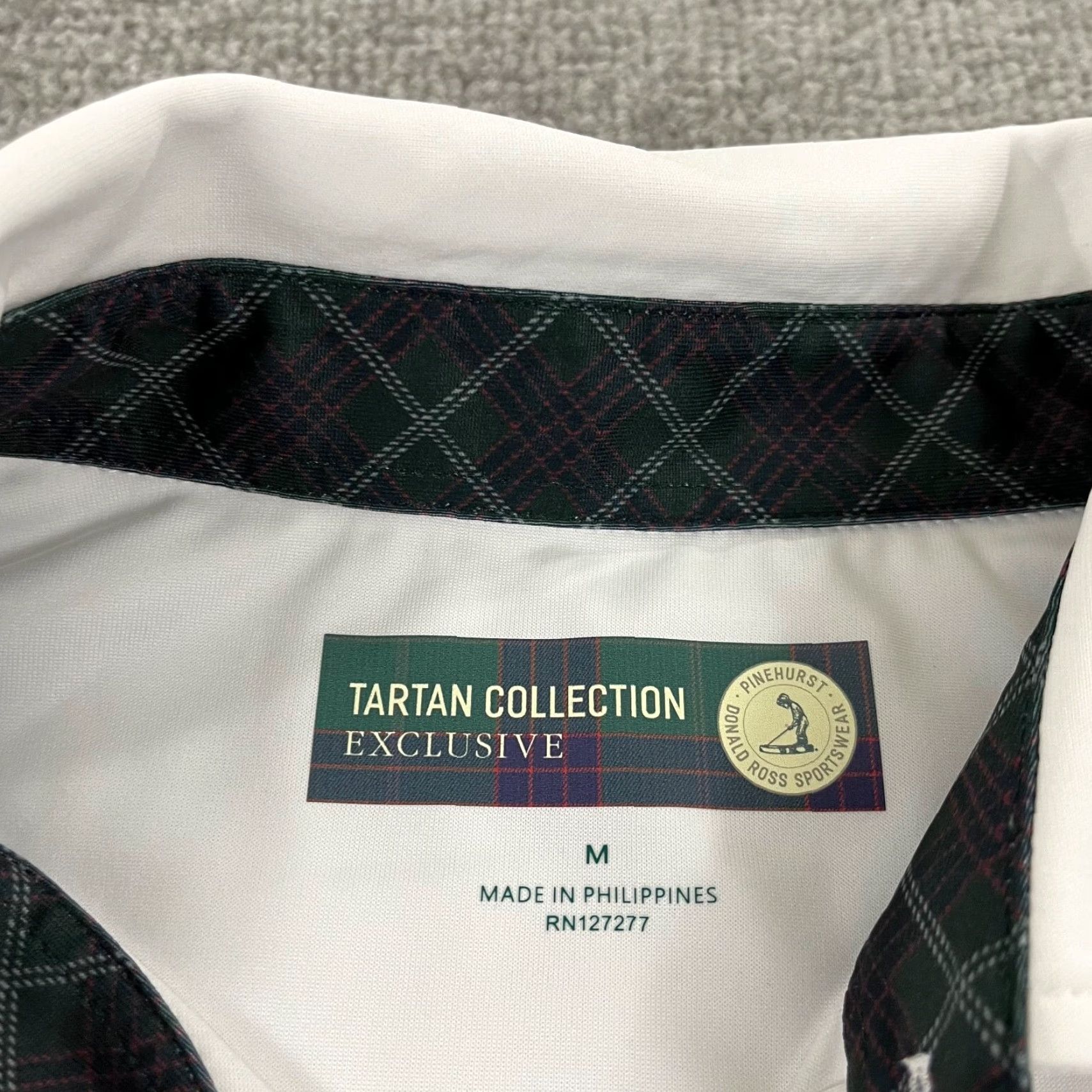 Vintage PINEHURST Polo Mens M White Tartan Collection Golf Shirt Performance S/S Size US M / EU 48-50 / 2 - 4 Thumbnail