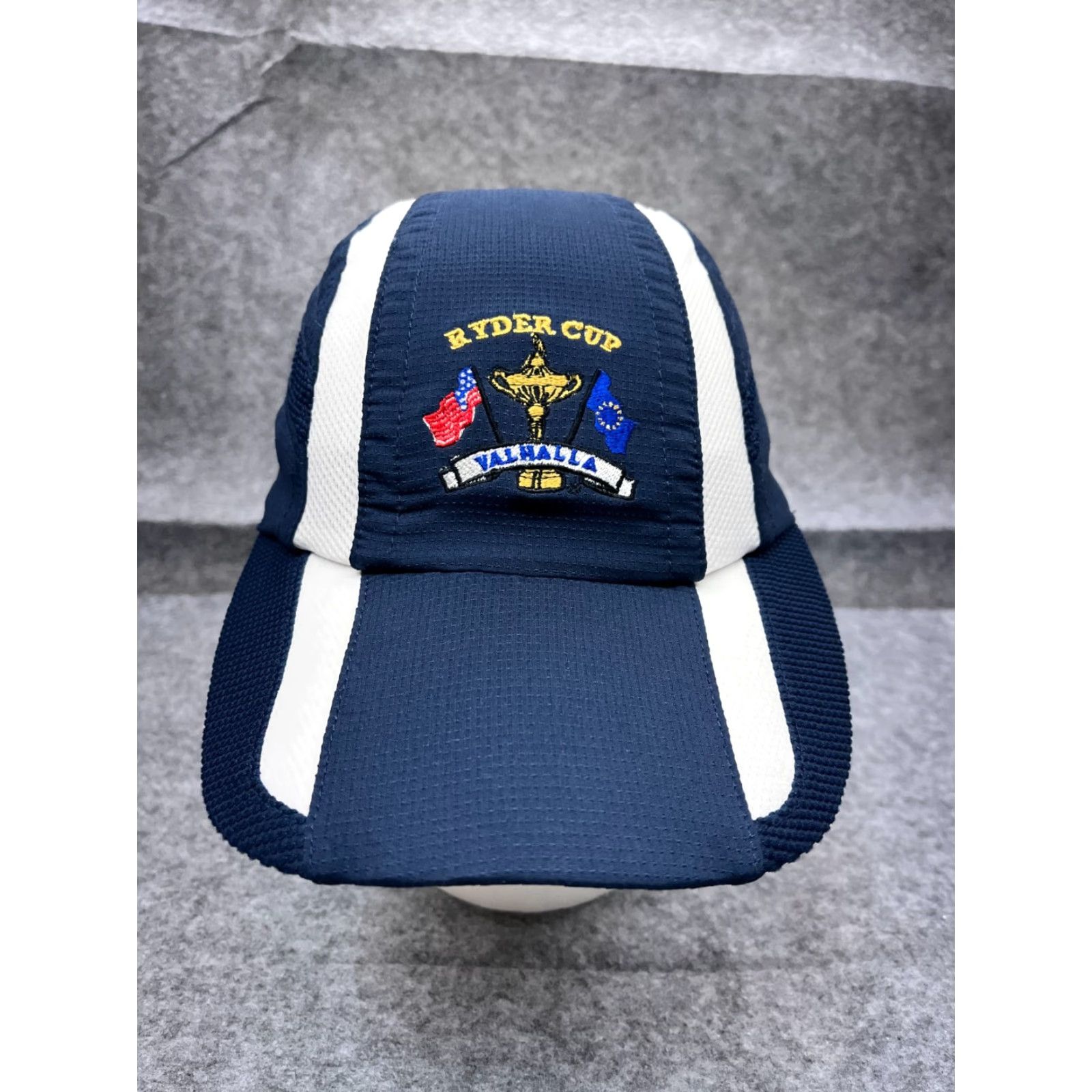 Imperial Imperial Hat Cap Strap Back Adult Blue Polyester Blend Golfer Ryder Cup Valhalla Size ONE SIZE - 2 Thumbnail