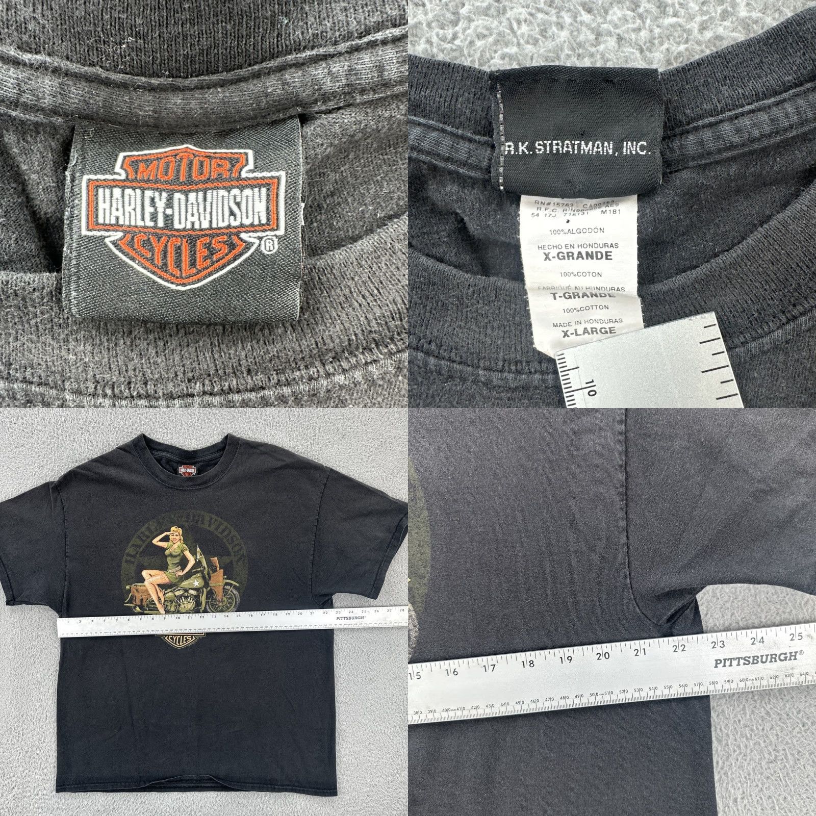 Harley Davidson VINTAGE Harley-Davidson Men’s XL Black Biker T-Shirt Las Vegas HD EUC Size US XL / EU 56 / 4 - 8 Thumbnail
