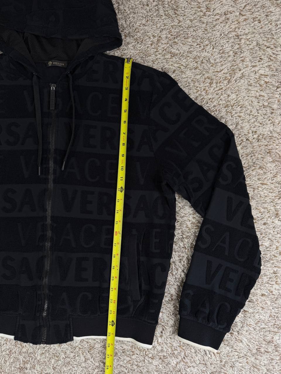 Versace Versace Velour Over Print Logo Track Jacket Men's Size 7 Size US XL / EU 56 / 4 - 5 Thumbnail