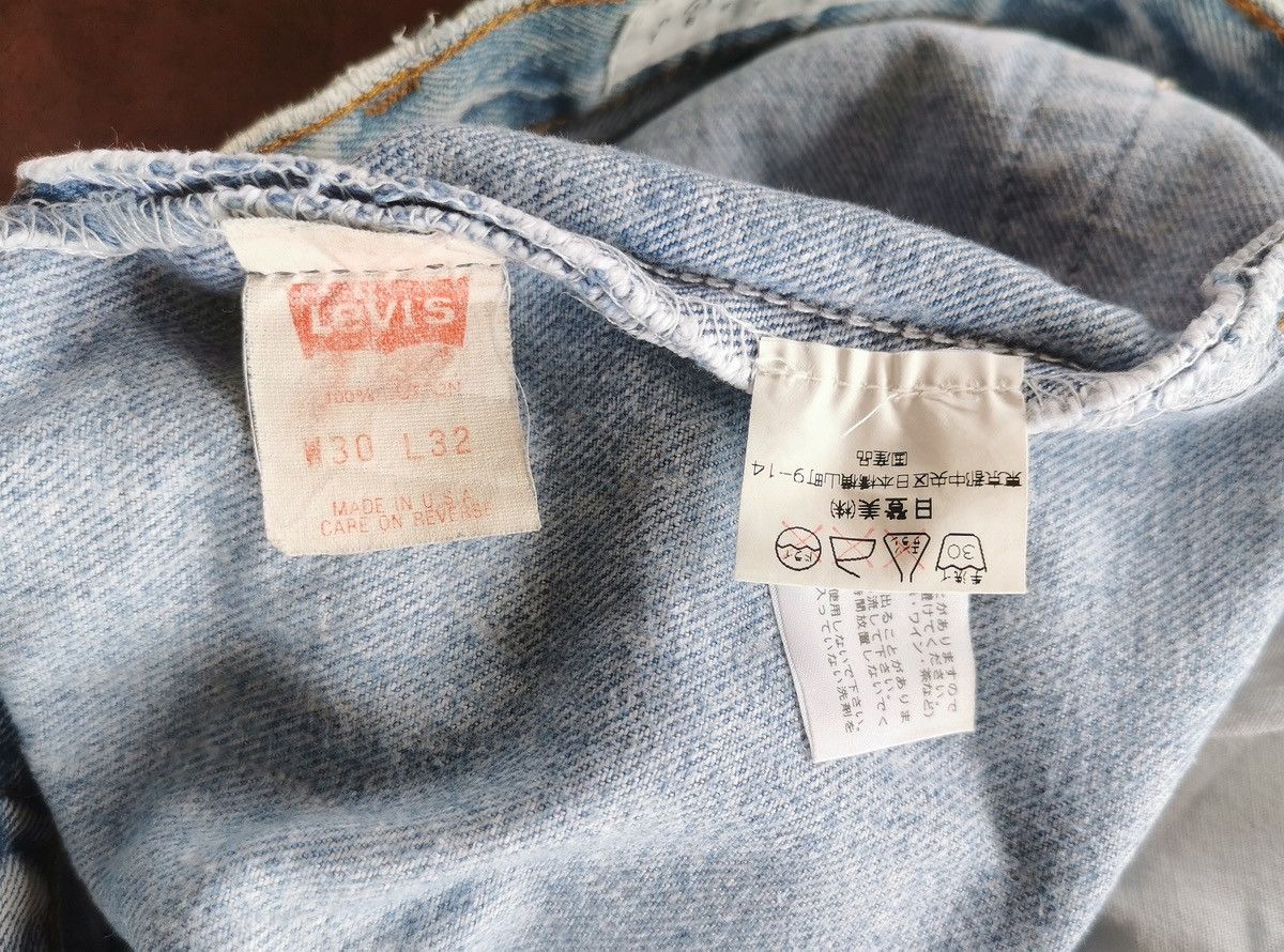 Levi's 90s Vintage Levis 501 Bob Marley Hitomi Handmade Denim Jeans Size US 28 / EU 44 - 12 Thumbnail