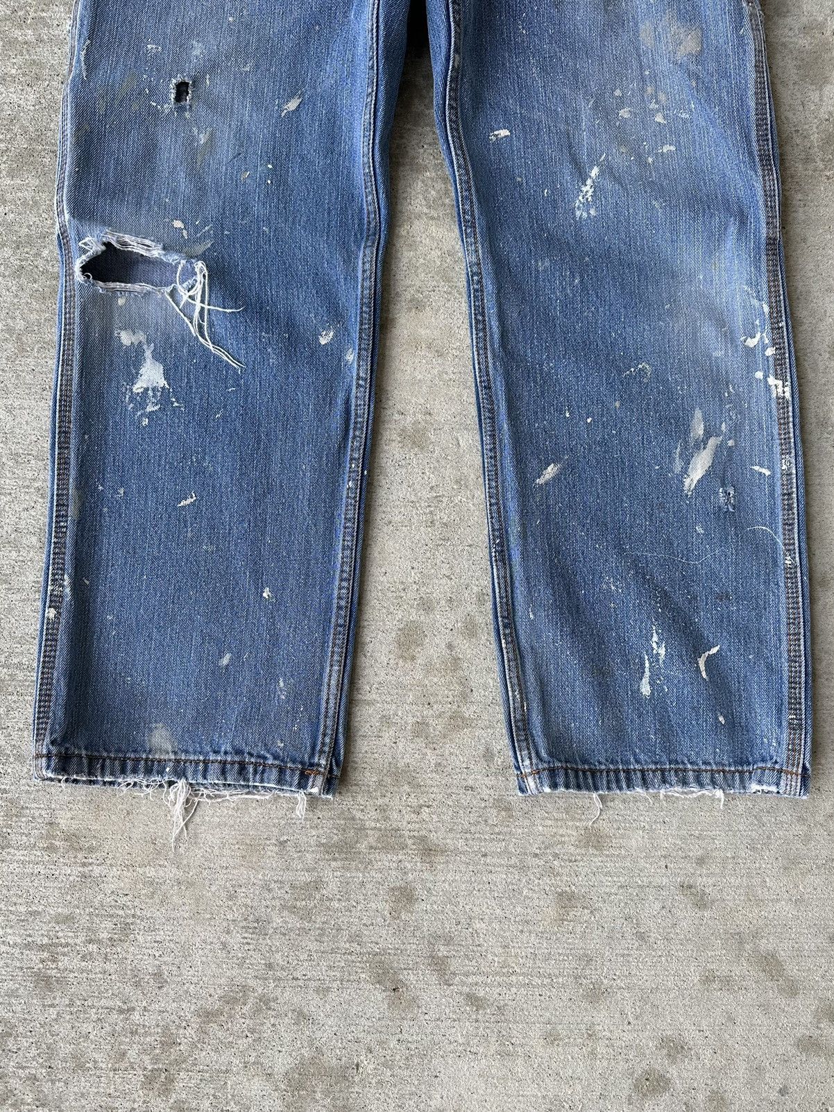 Vintage Paint Splatter Distressed Denim Jeans Size US 32 / EU 48 - 3 Thumbnail