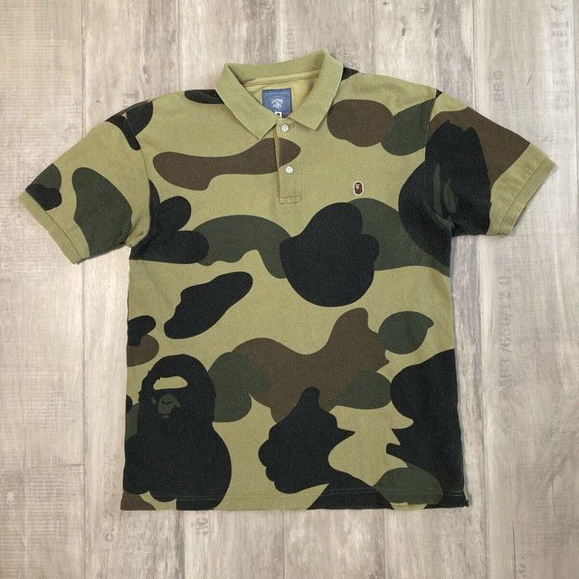 Bape BAPE Giant 1st Camo Green Polo Shirt a bathing ape NIGO Size US L / EU 52-54 / 3 - 1 Thumbnail