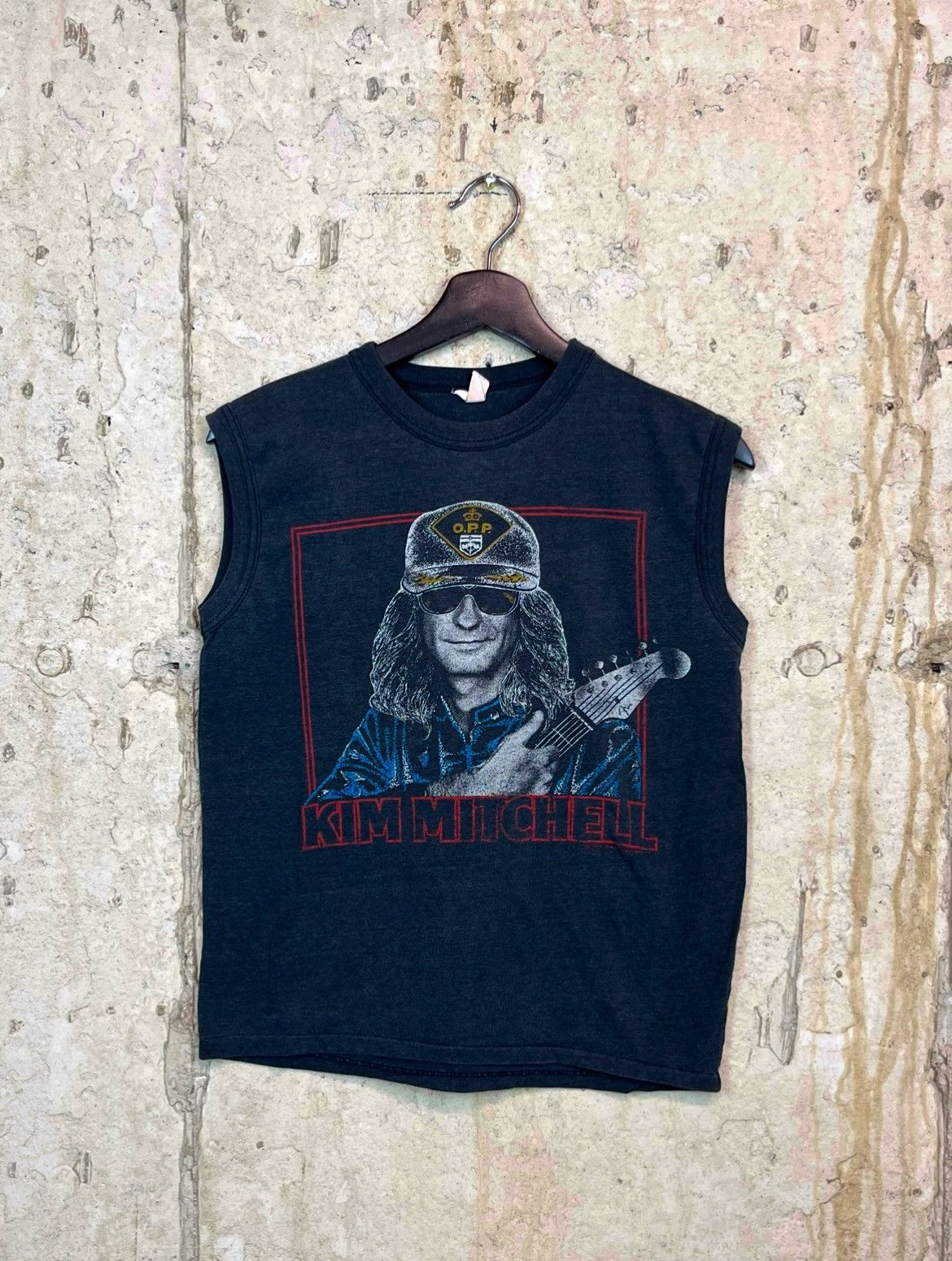 Band Tees × Vintage 1980s Kim Mitchell black sleeveless shirt Kim in Canada Size US M / EU 48-50 / 2 - 1 Thumbnail