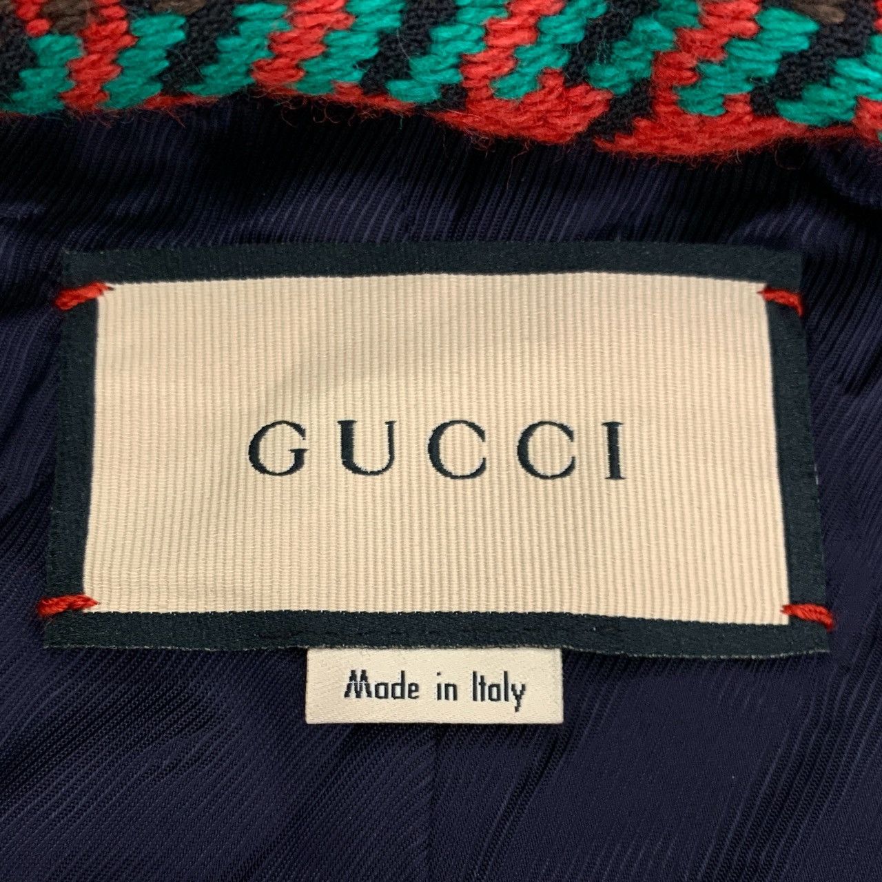 Gucci Gucci Wool Coat – Red Houndstooth Single-Breasted (XXS) Size XXS / US 00 / IT 34 - 2 Thumbnail