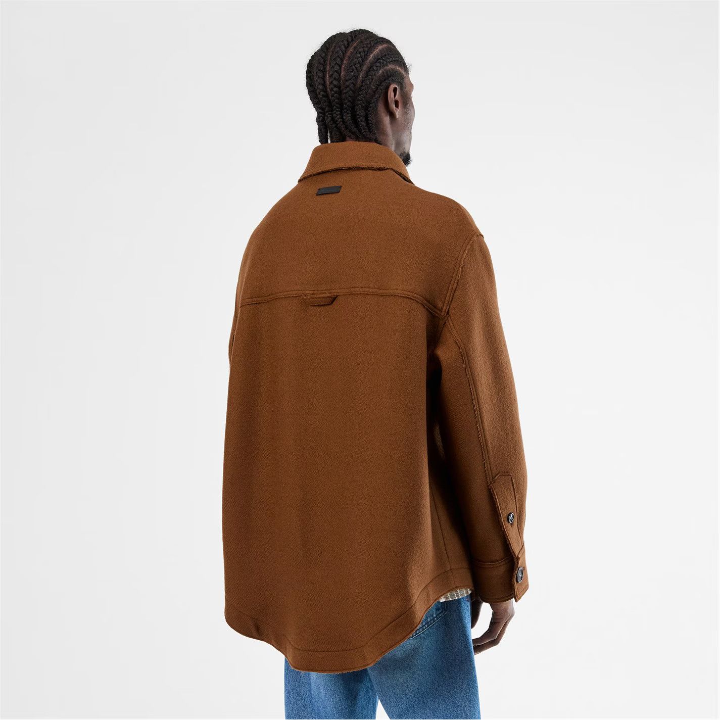 AMI o1g2r1mq0326 Wool Structured Overshirt in Noisette Size US L / EU 52-54 / 3 - 4 Thumbnail