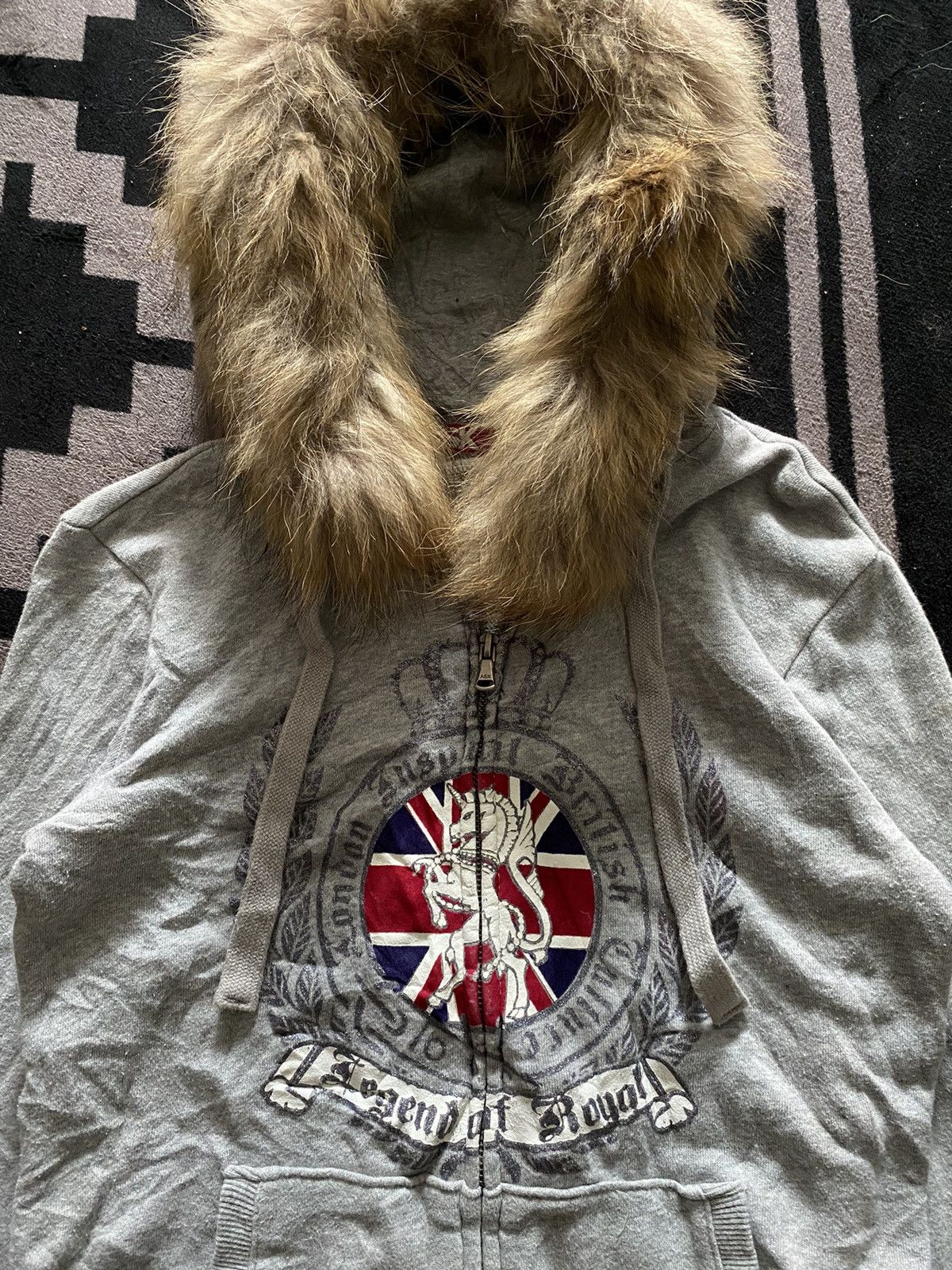 Le Grande Bleu (L.G.B.) Ask enquired british culture faux fur hoodie Size US S / EU 44-46 / 1 - 3 Thumbnail