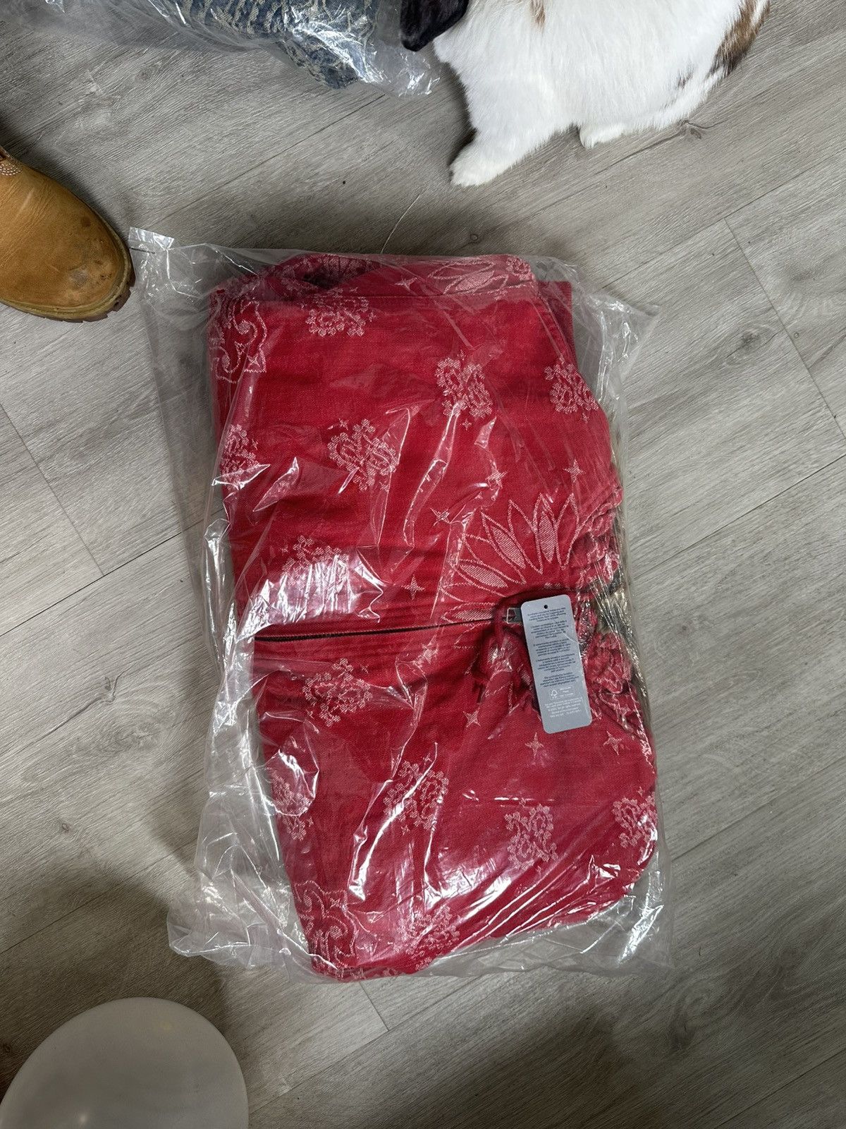 Supreme Supreme Bandana Jacquard Denim Hooded Work Jacket | Grailed
