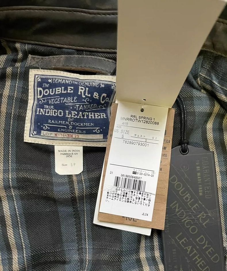 RRL Ralph Lauren RRL Ralph Lauren Blue dyed used leather jacket for the gat Size US S / EU 44-46 / 1 - 4 Thumbnail