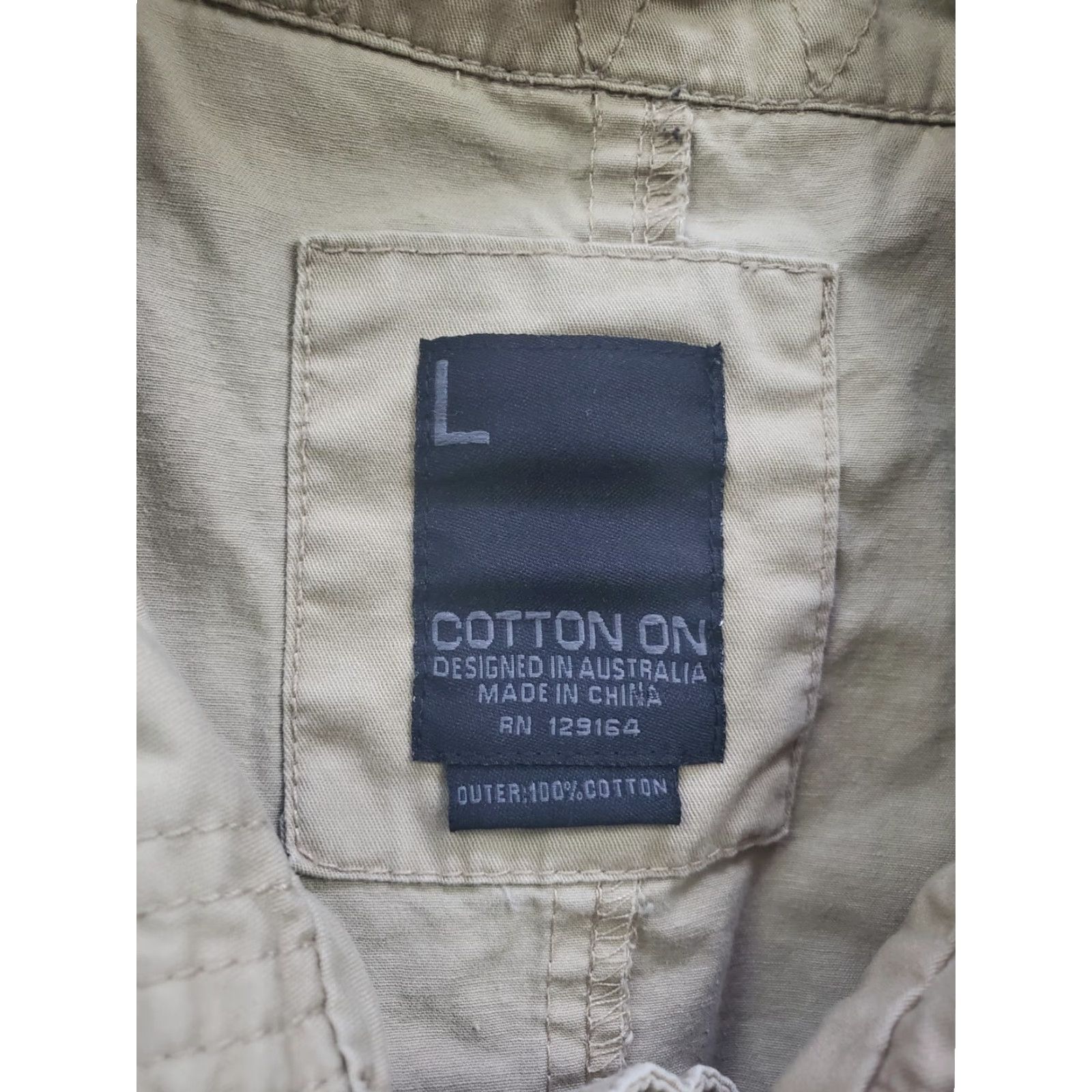 Cotton On Cotton On Jacket Womens Military Twill Pockets Large L Beige Khaki Cotton Outer Shell Size L / US 10 / IT 46 - 6 Thumbnail