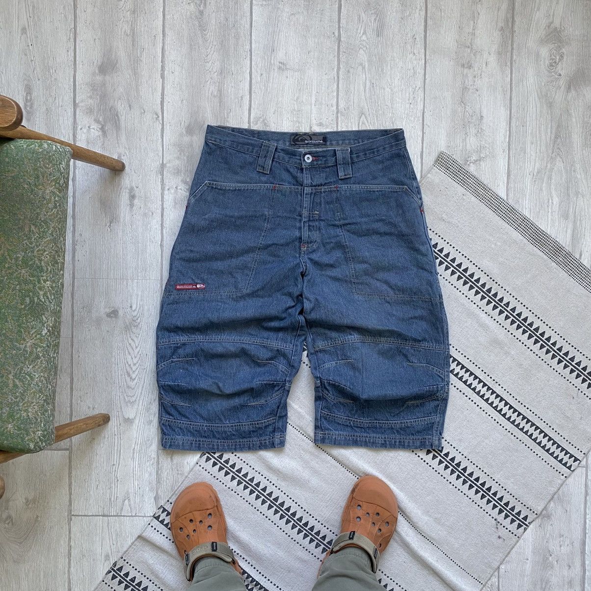 Quiksilver Vintage Surf Quiksilver loose denim shorts Y2K rip curl fubu Size US 34 / EU 50 - 1 Thumbnail