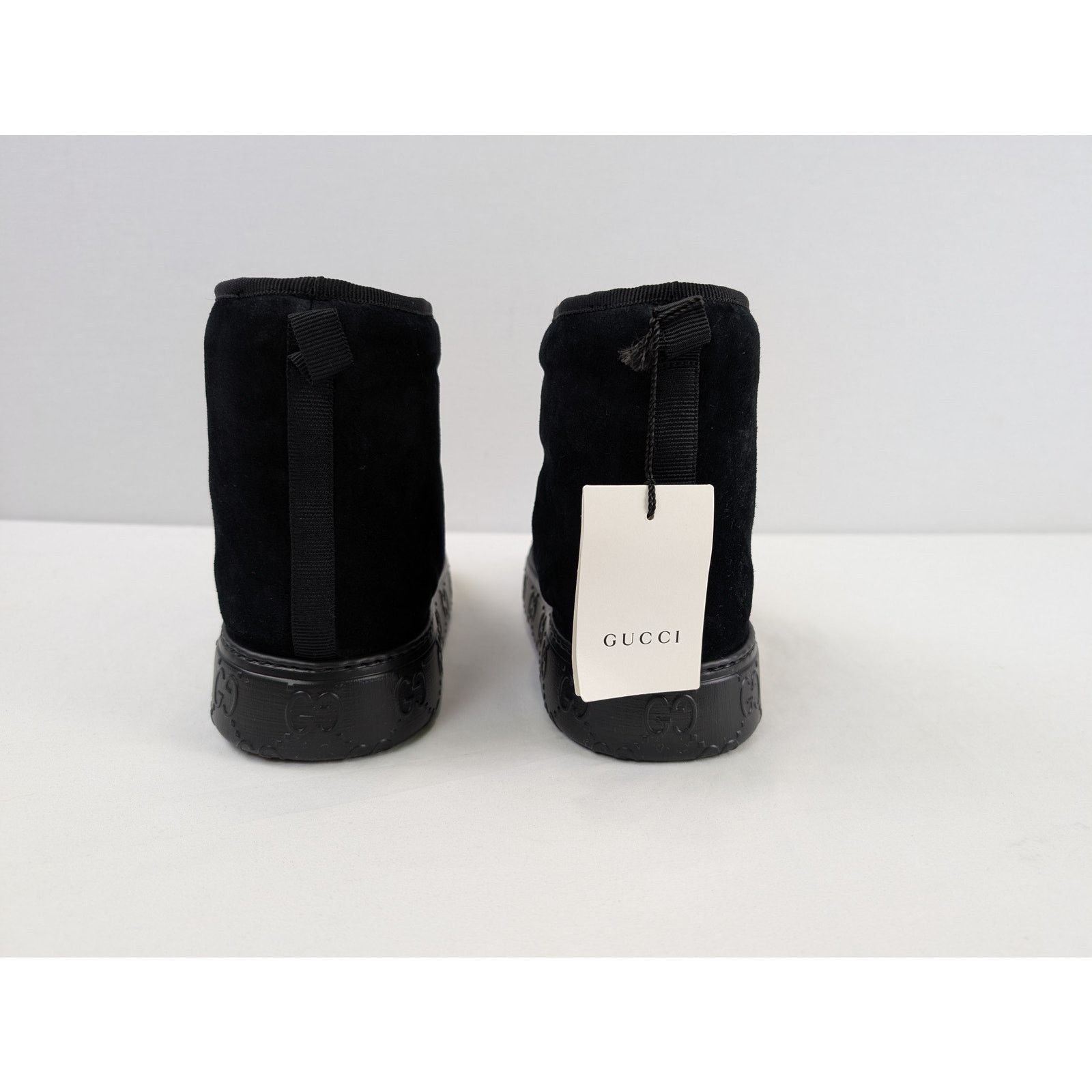 Gucci o1rshd1 Ankle Suede Boots in black with wool lining Size US 10 / IT 40 - 8 Thumbnail
