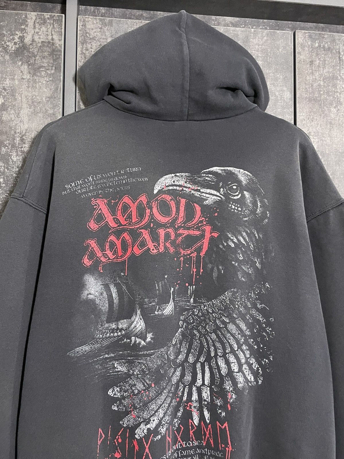 Band Tees Crazy Vintage Amon Amarth Faded Hoodie Darkthrone Deftones Size US XL / EU 56 / 4 - 7 Thumbnail