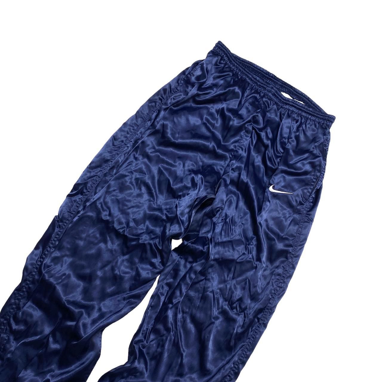 Nike × Vintage Vintage Nike Shiny Blue Satin Joggers Track Pants Small Size US 30 / EU 46 - 3 Thumbnail