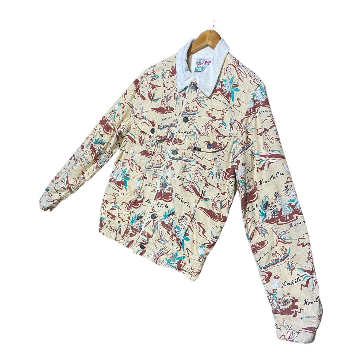 Lee × Sun Surf × Vintage Vintage Lee Surf Rider Jacket All Over Print Hawaiian Size US M / EU 48-50 / 2 - 2 Thumbnail