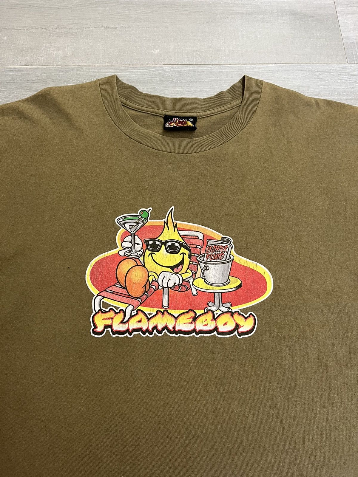 Vintage Vintage world industries skateboard flame boy tee stussy Size US XL / EU 56 / 4 - 1 Thumbnail