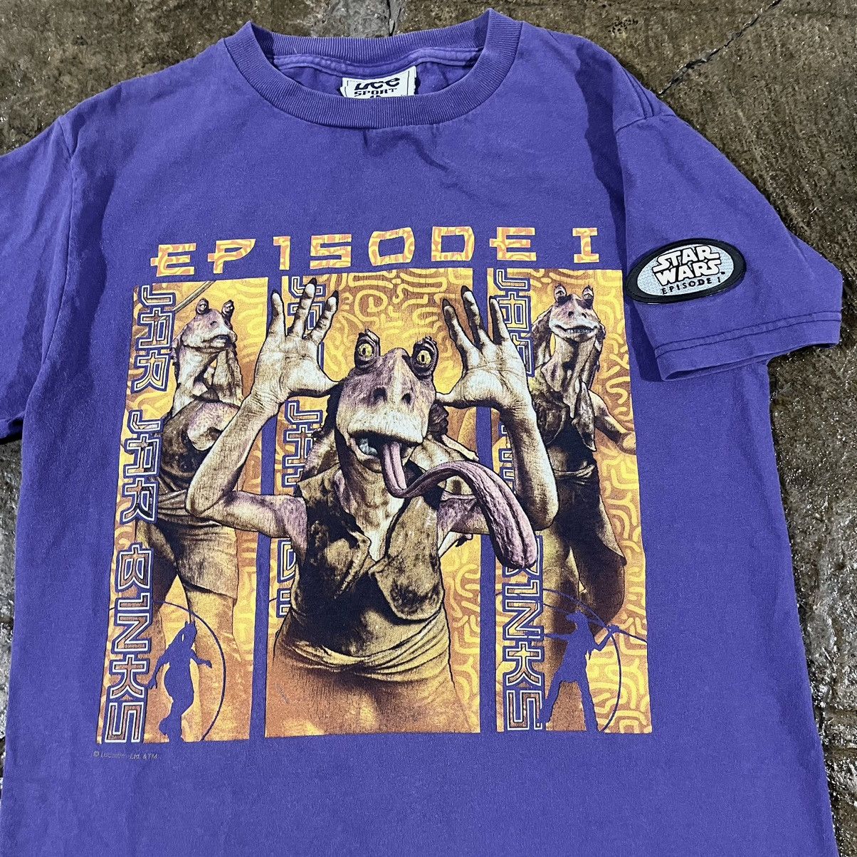 Star Wars × Vintage Crazy Vintage Star Wars Episode One Jar Jar Binks Tee Shirt Size US S / EU 44-46 / 1 - 3 Thumbnail