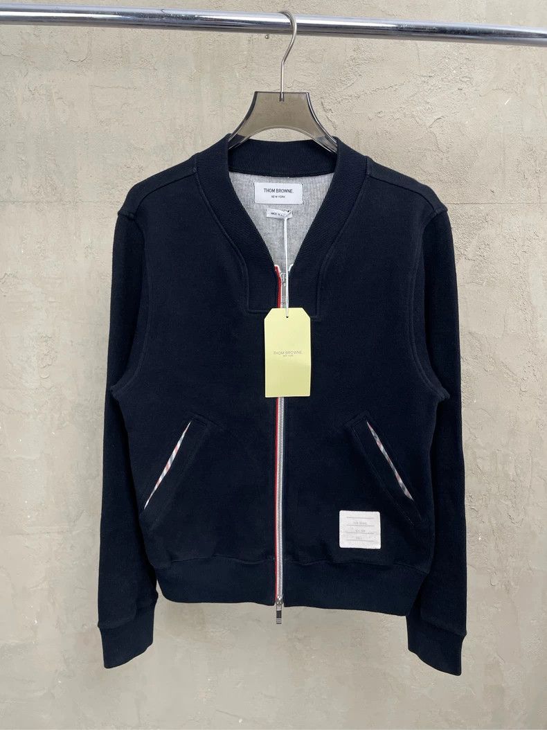 Thom Browne Thom browne Black stripe zipper baseball suit jacket 2504-N Size US S / EU 44-46 / 1 - 1 Thumbnail